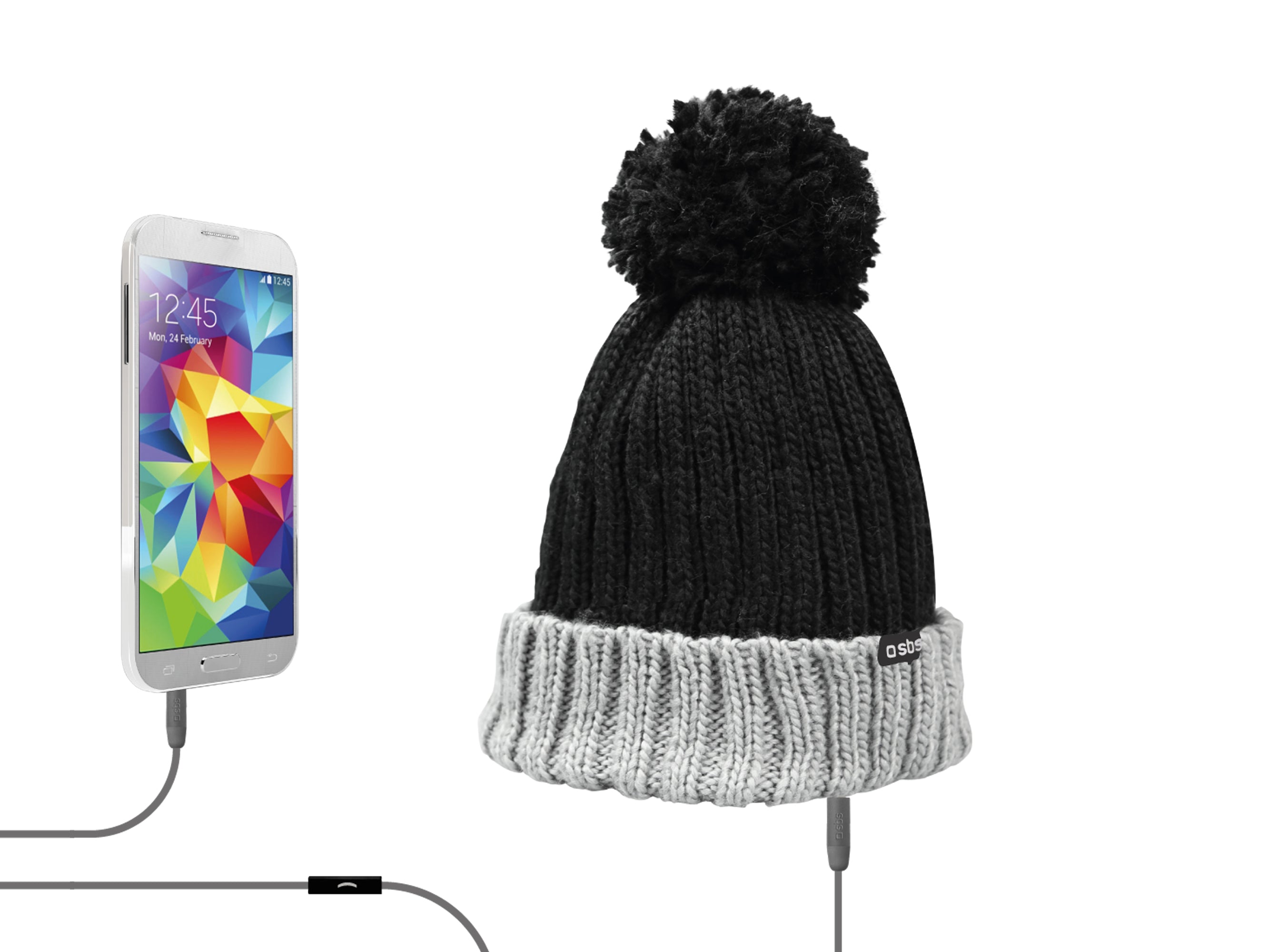 Cappello invernale con cuffie stereo integrate e microfono