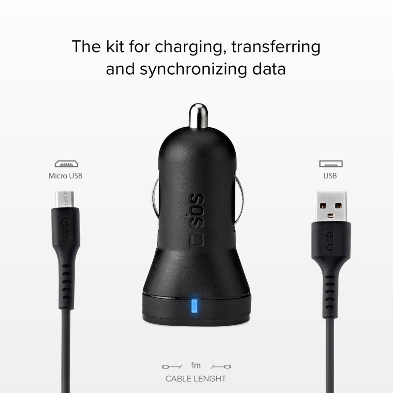 Micro USB charging kit for cars