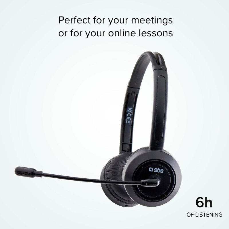 Wireless and corded headset with adjustable mic
