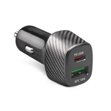 Chargeur de voiture ultra-rapide, 1 port USB-C 20W et 1 port USB 18W