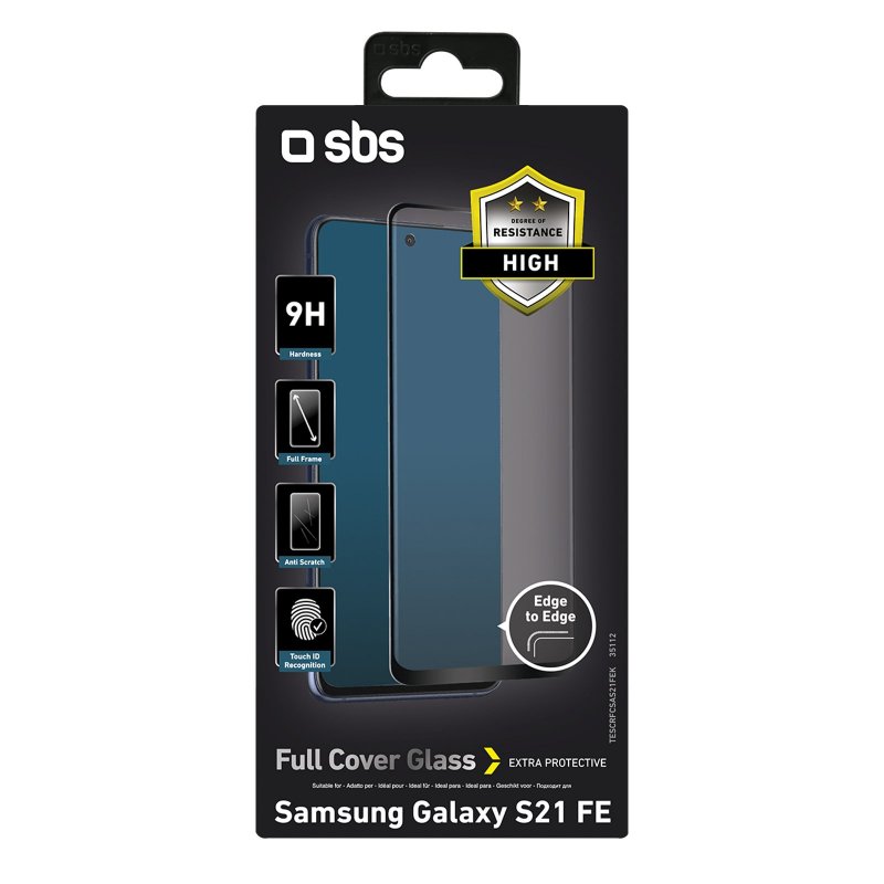 Verre trempé Samsung Galaxy S21 FE, Film écran Ultra-résistant 9H -  Transparent - Français