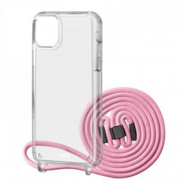 Transparent cover with coloured neck strap for iPhone 11