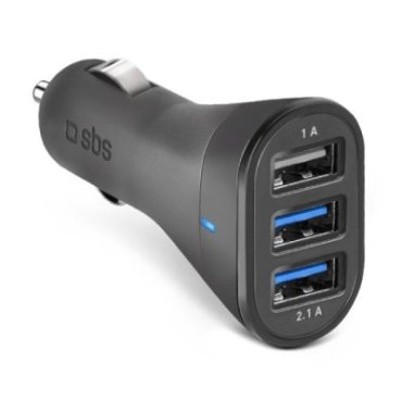 Car charger with three USB outputs