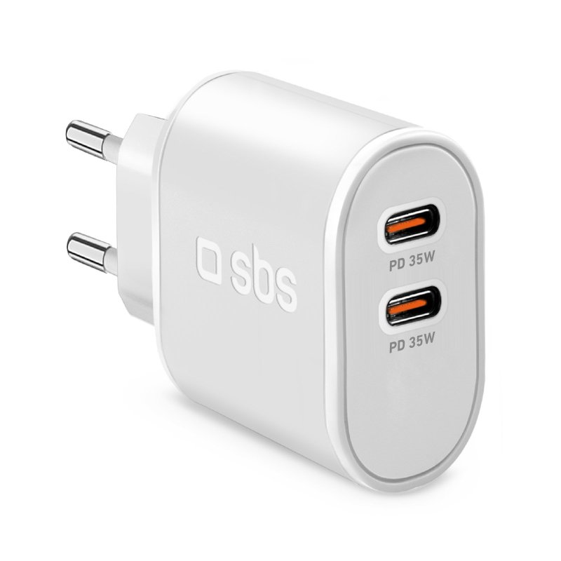 35W Power Delivery Wall Charger with two USB-Cs