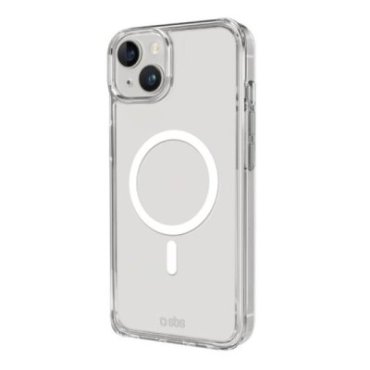 Coque transparente rigide, compatible recharge MagSafe pour iPhone 15 Plus/14 Plus