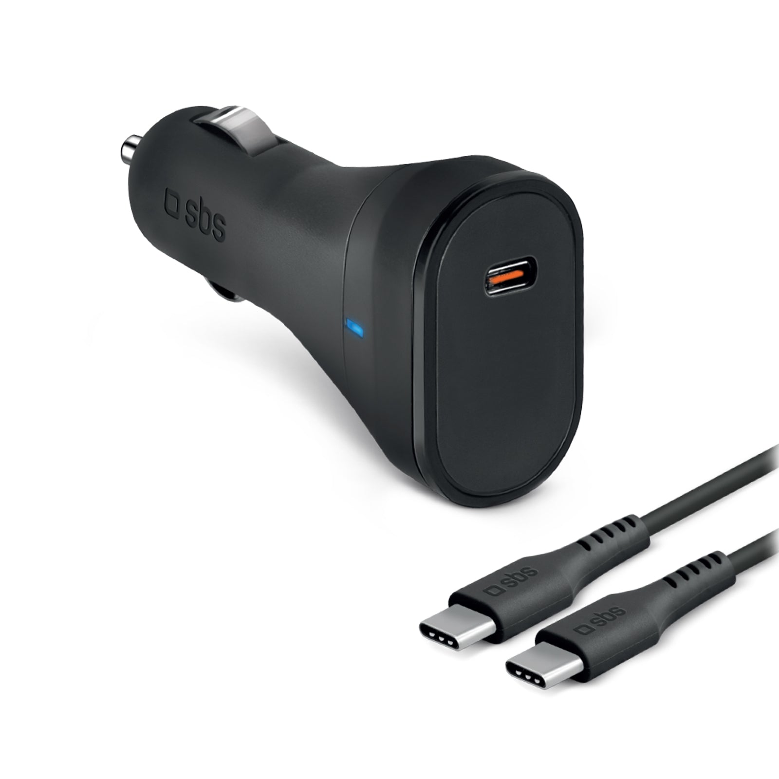 Kit chargeur voiture 65W Power Delivery avec câble USB-C 2 m, recharge rapide pour smartphones, ordinateurs portables et tablettes