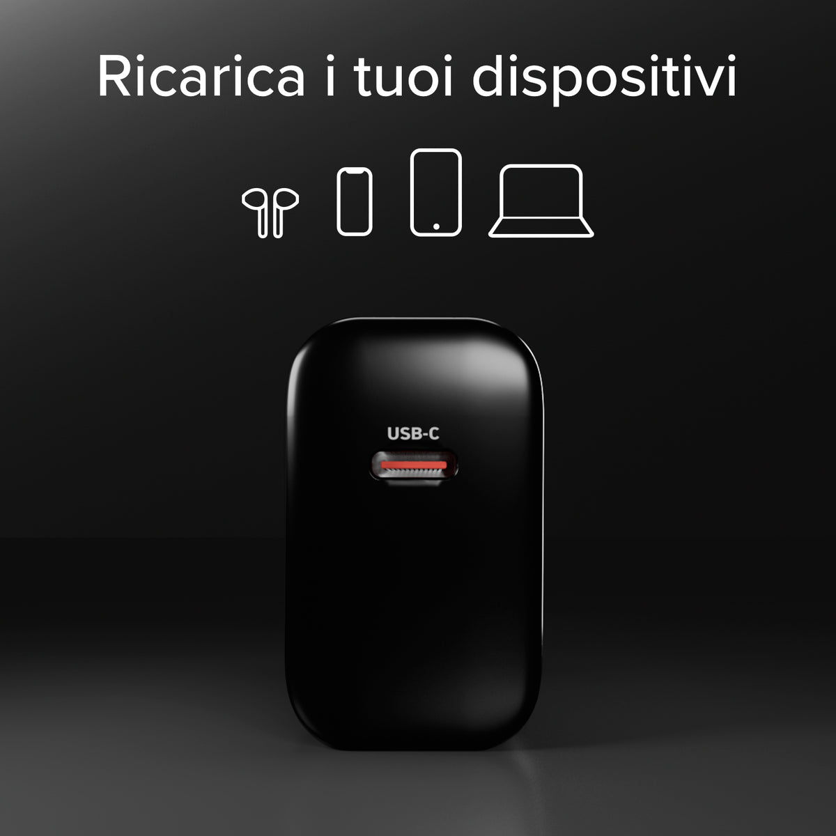 Kit de carga ideal para portátiles con cargador 45W Power Delivery y cable USB-C de 2 m