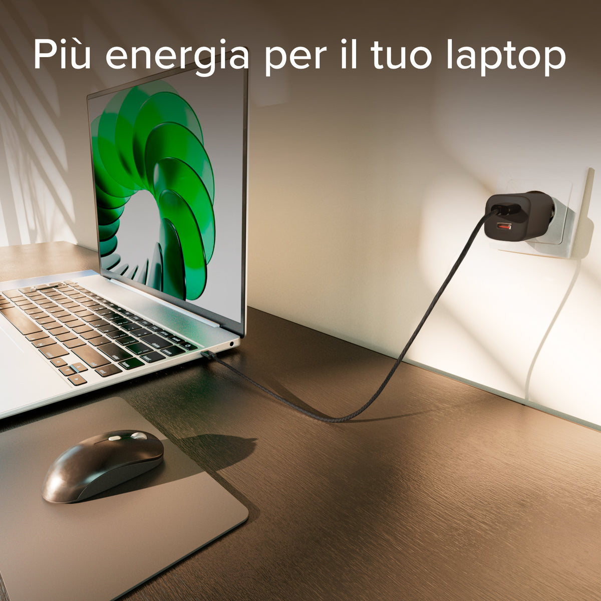 Kit ricarica 100W doppia USB‑C con cavo