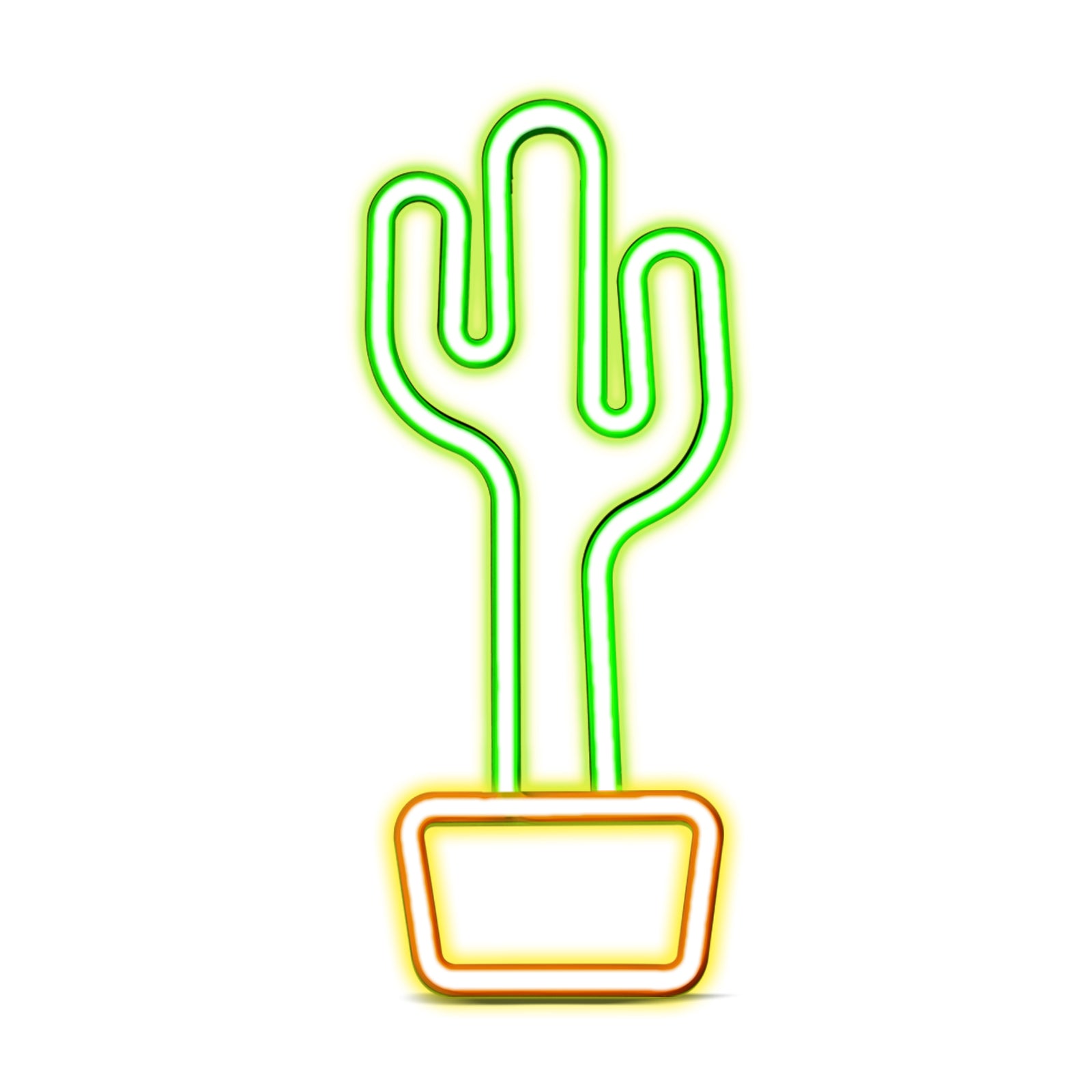 Letrero luminoso LED "Cactus Glow On" con efecto neón para interiores