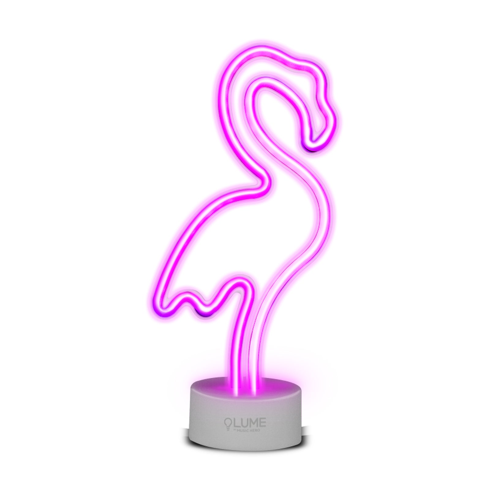 Letrero luminoso LED "Pink Flamingo Vibes" con efecto neón para interiores