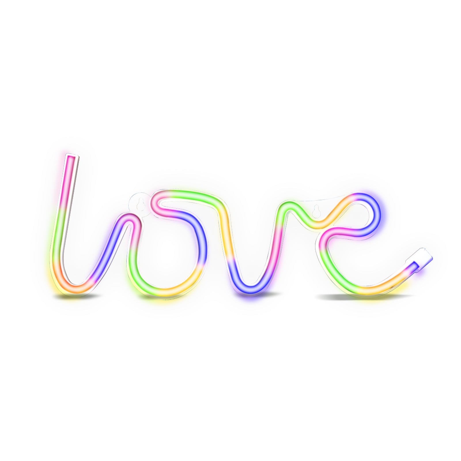 Letrero luminoso LED "Feel The Love" con efecto neón para interiores