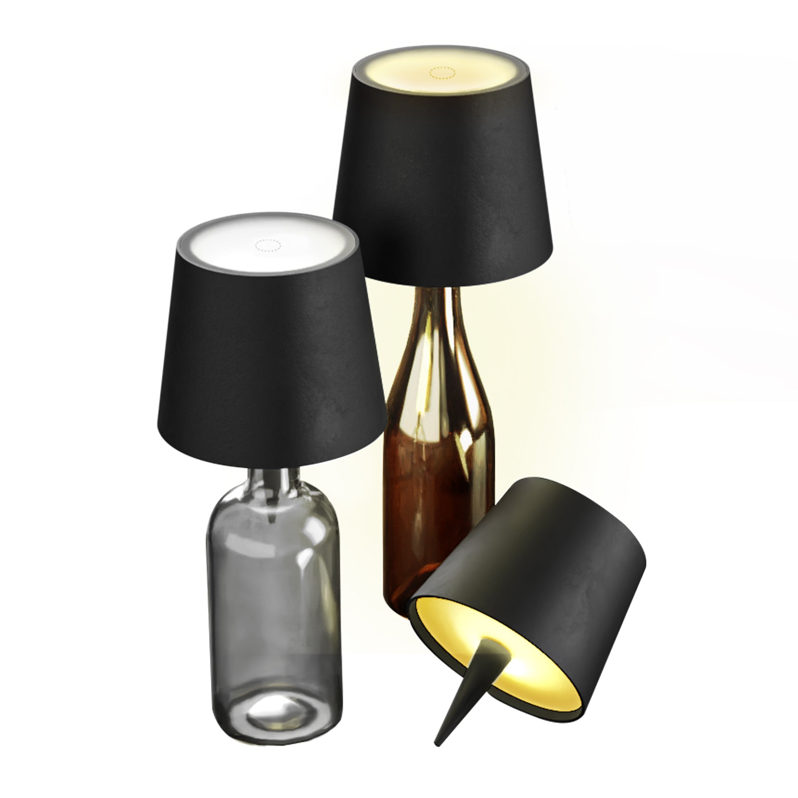 Lámpara de mesa recargable con 3 modos de luz
