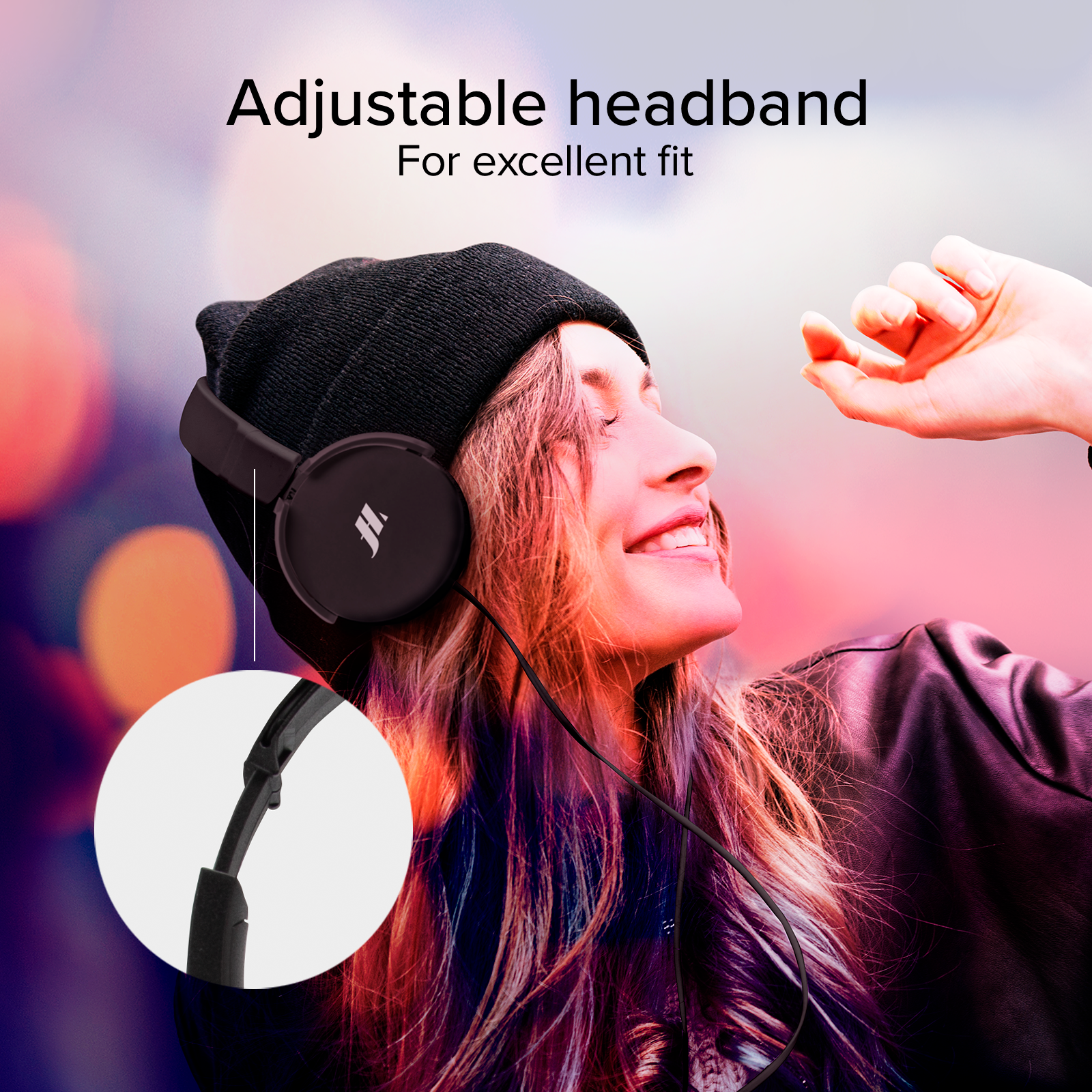 Wired headset with USB-C and rotating soft earcups