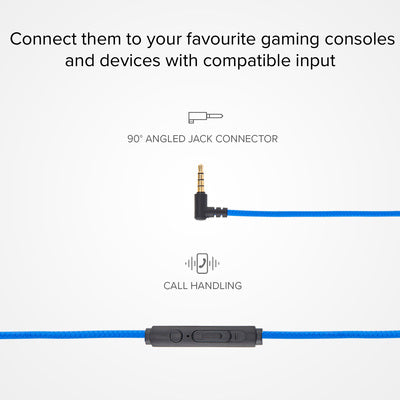 Auriculares con cable para videojuegos con micrófono extraíble y arcos 