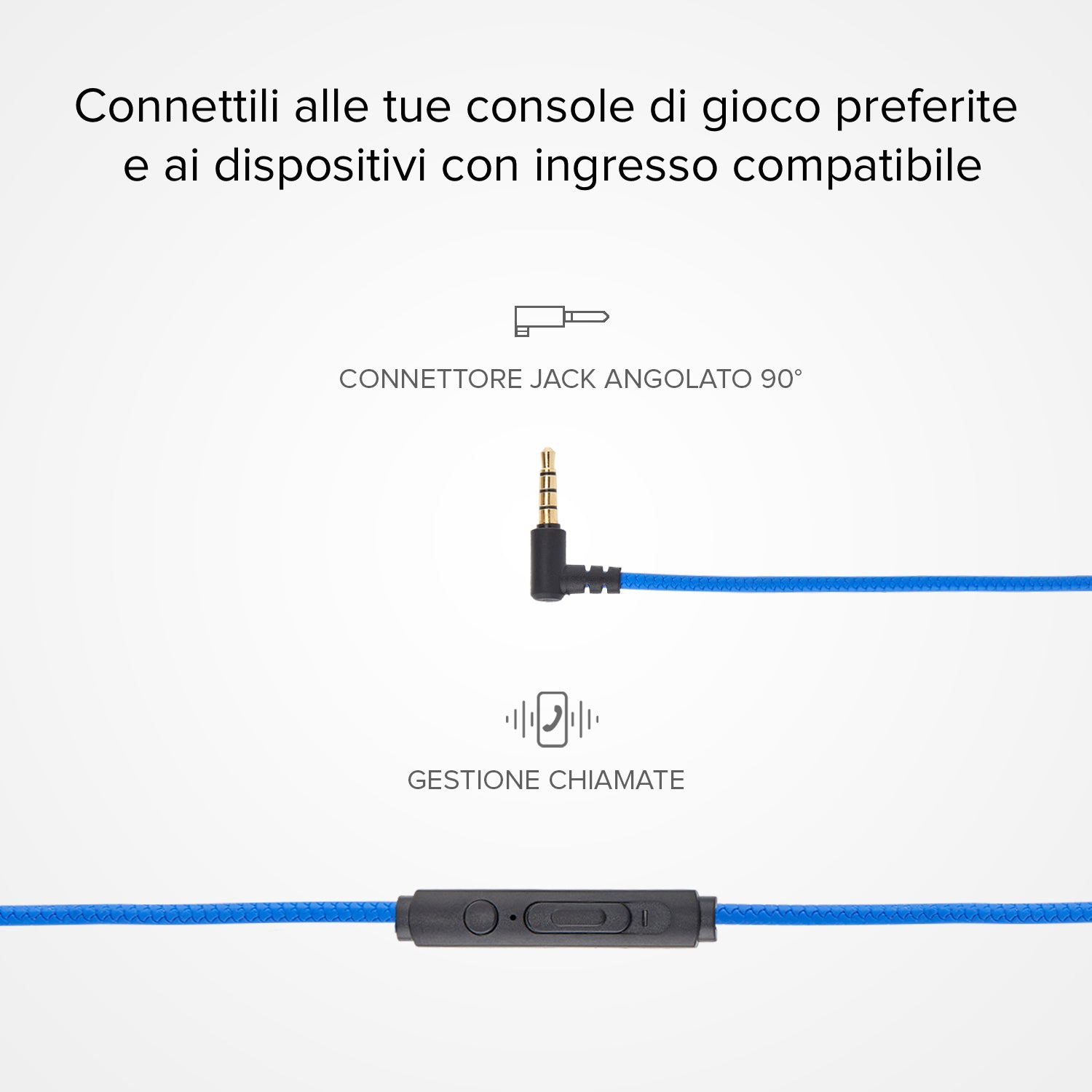 Auricolari gaming con filo stereo e microfono orientabile
