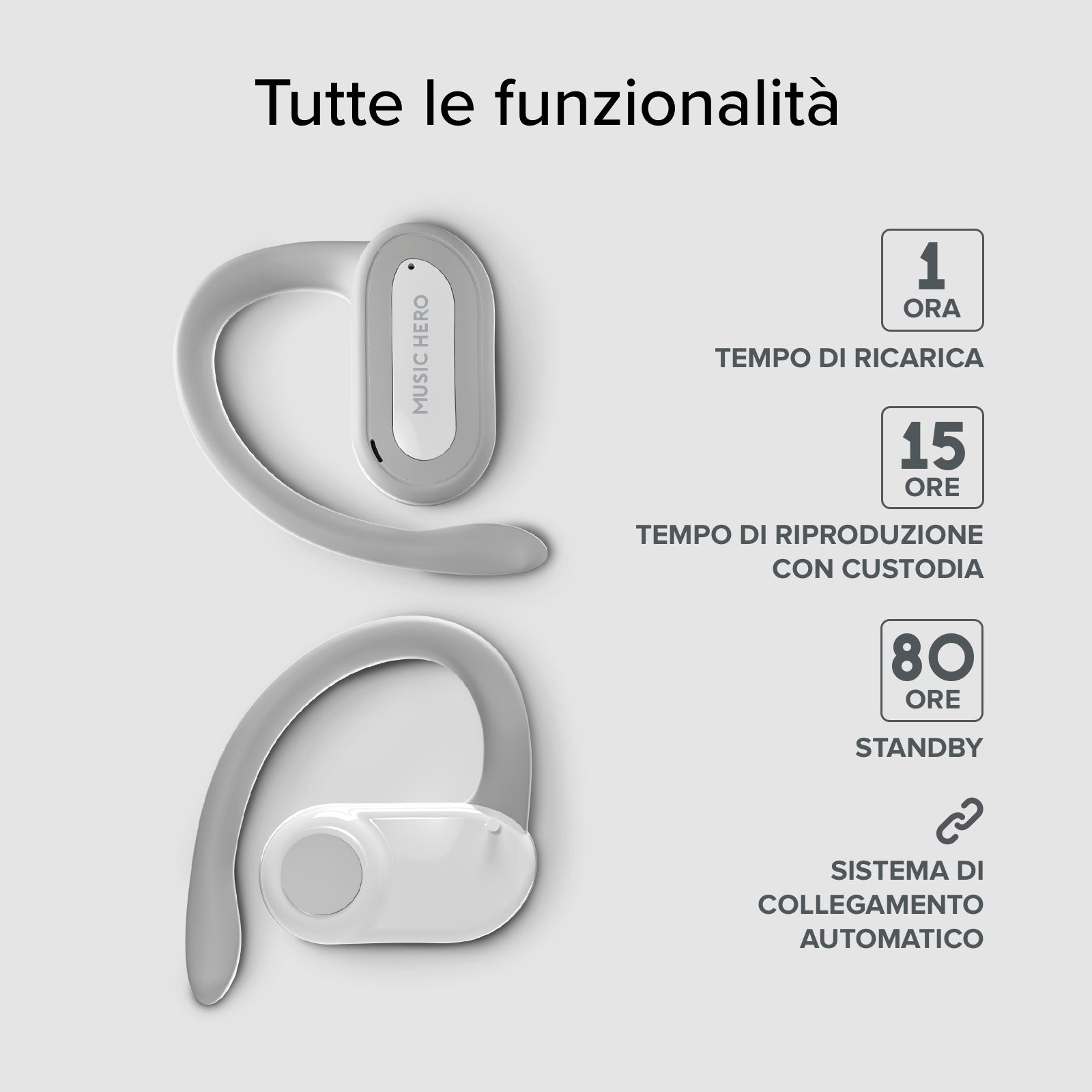 Auricolari OWS con archetti integrati