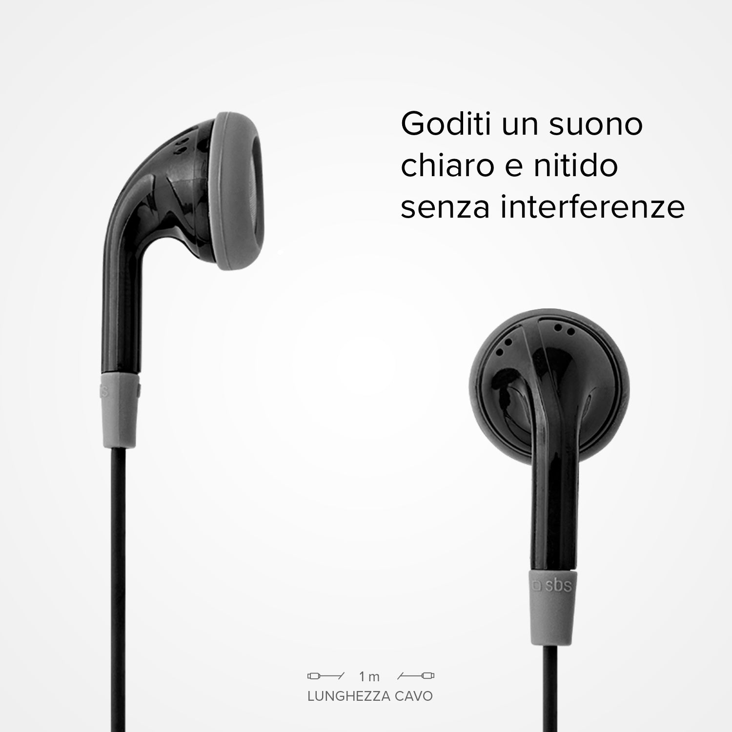 Auricolari filo stereo Duo, jack 3,5 mm con microfono e tasto alla risposta