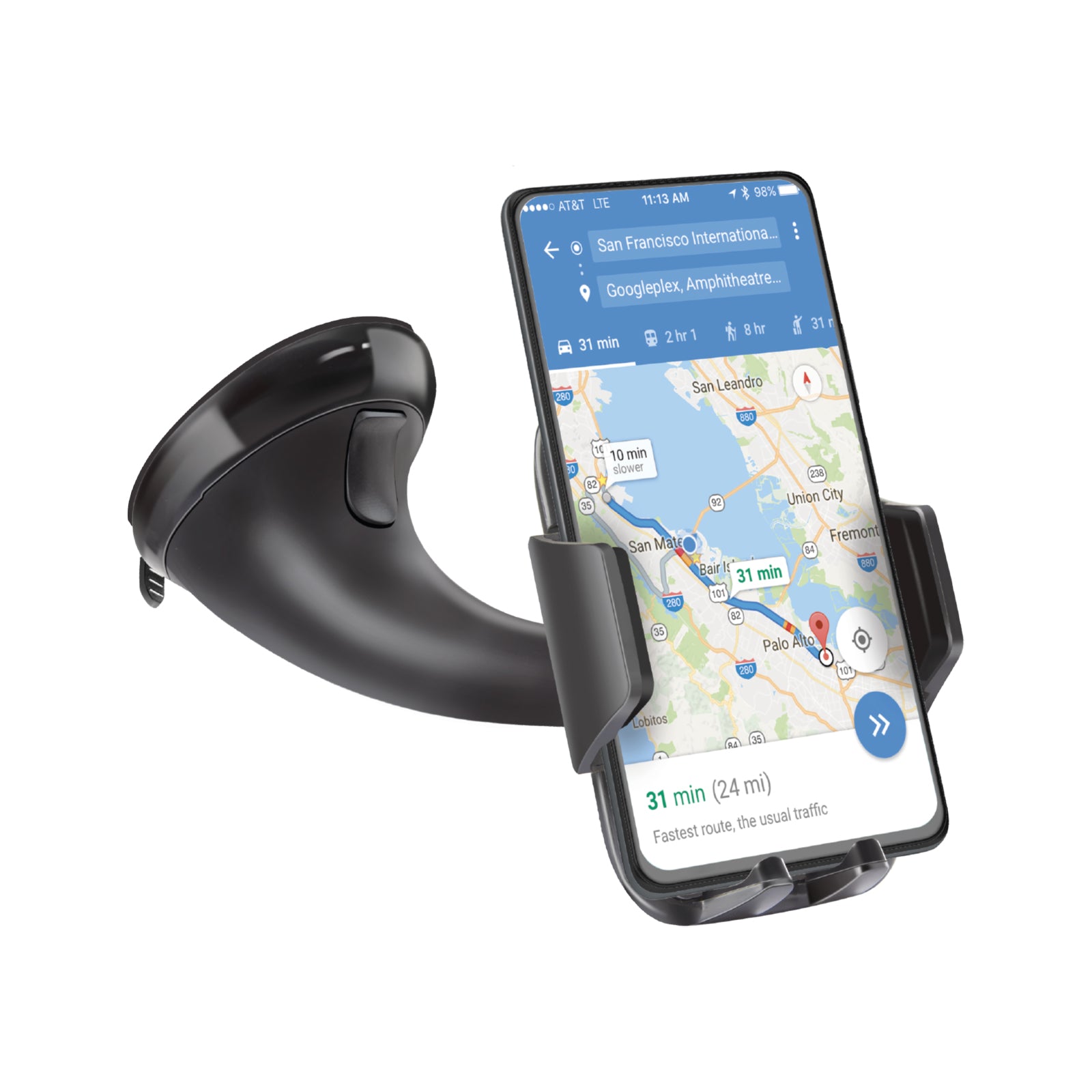 Freeway - Supporto auto per telefono con fissaggio a ventosa