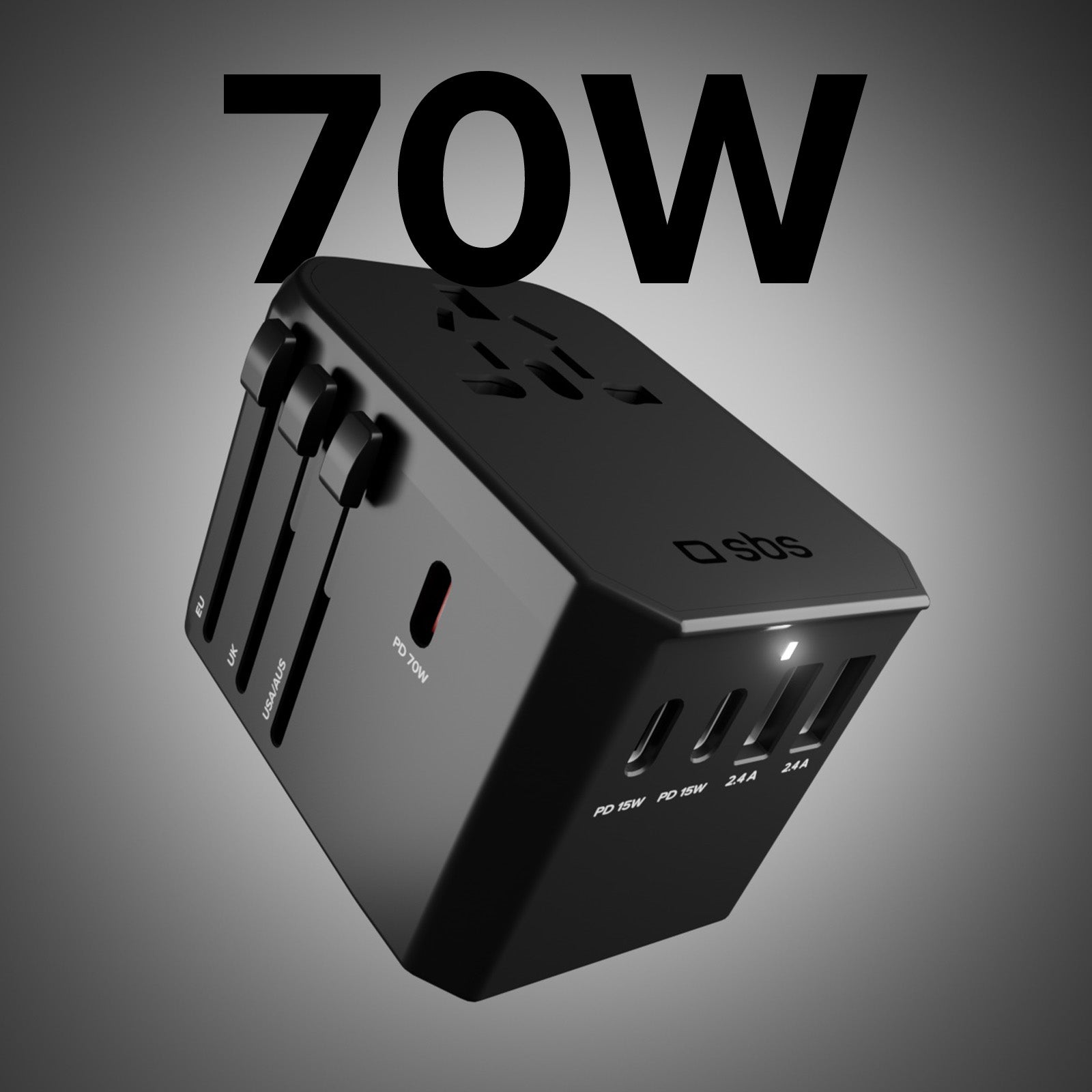 Adaptateur chargeur de voyage universel GaN
