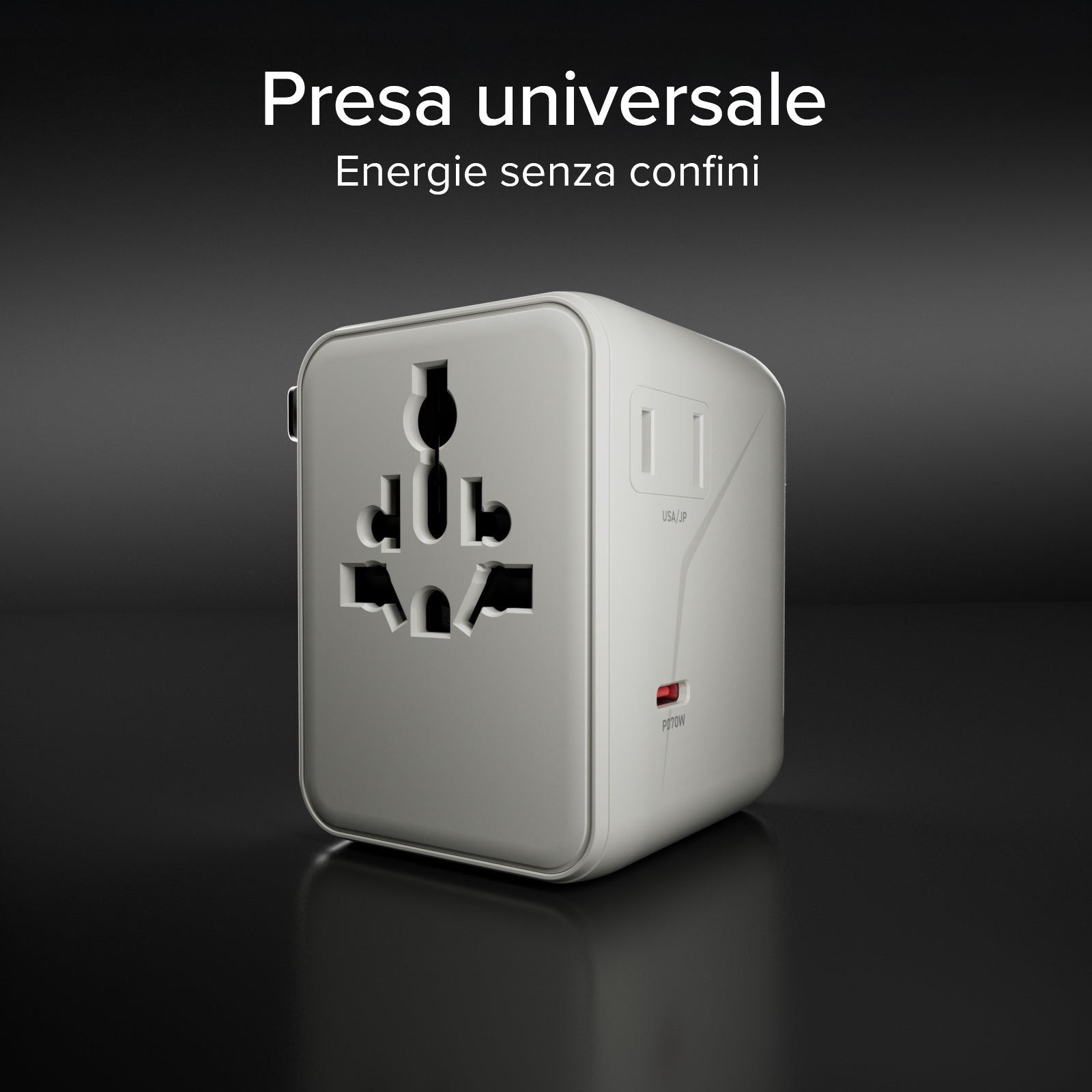 Adattatore caricatore universale da viaggio GaN