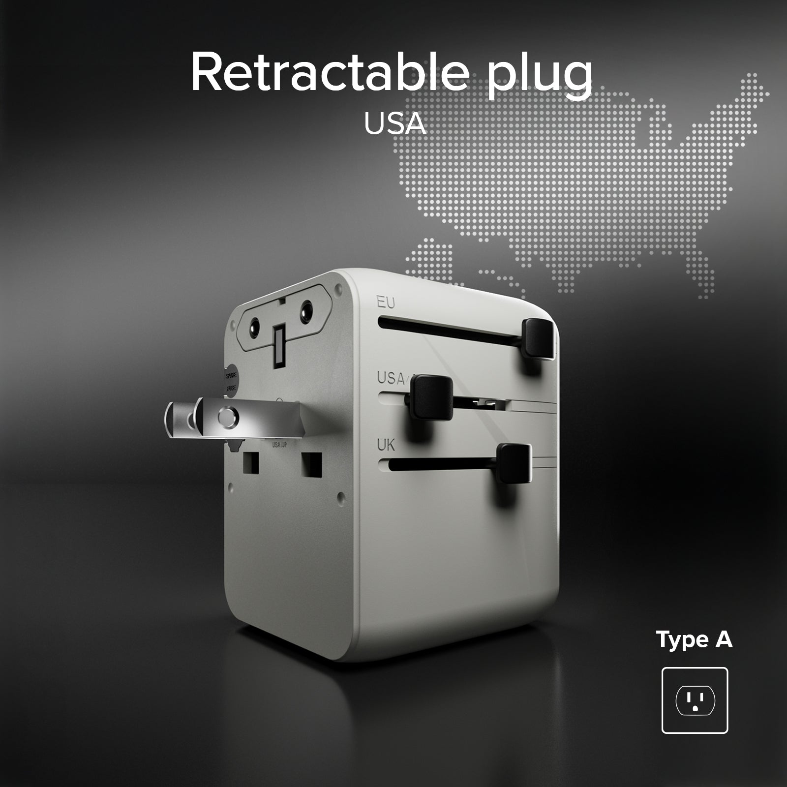 Adaptateur chargeur de voyage universel GaN