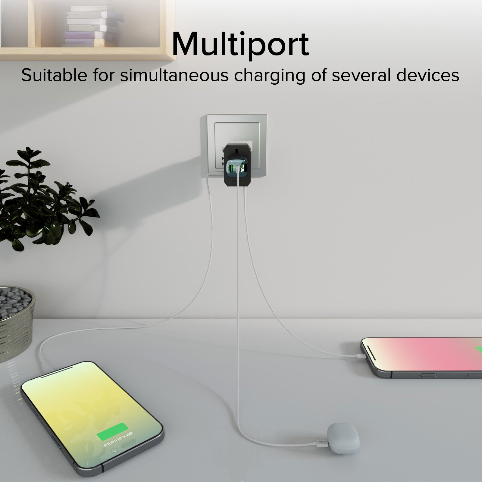 Adaptateur chargeur de voyage universel GaN