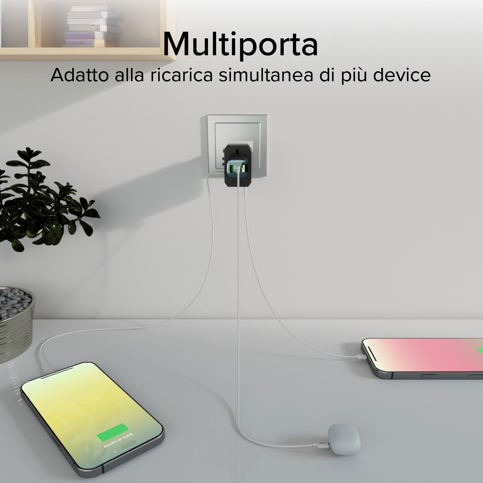 Adaptateur chargeur de voyage universel GaN