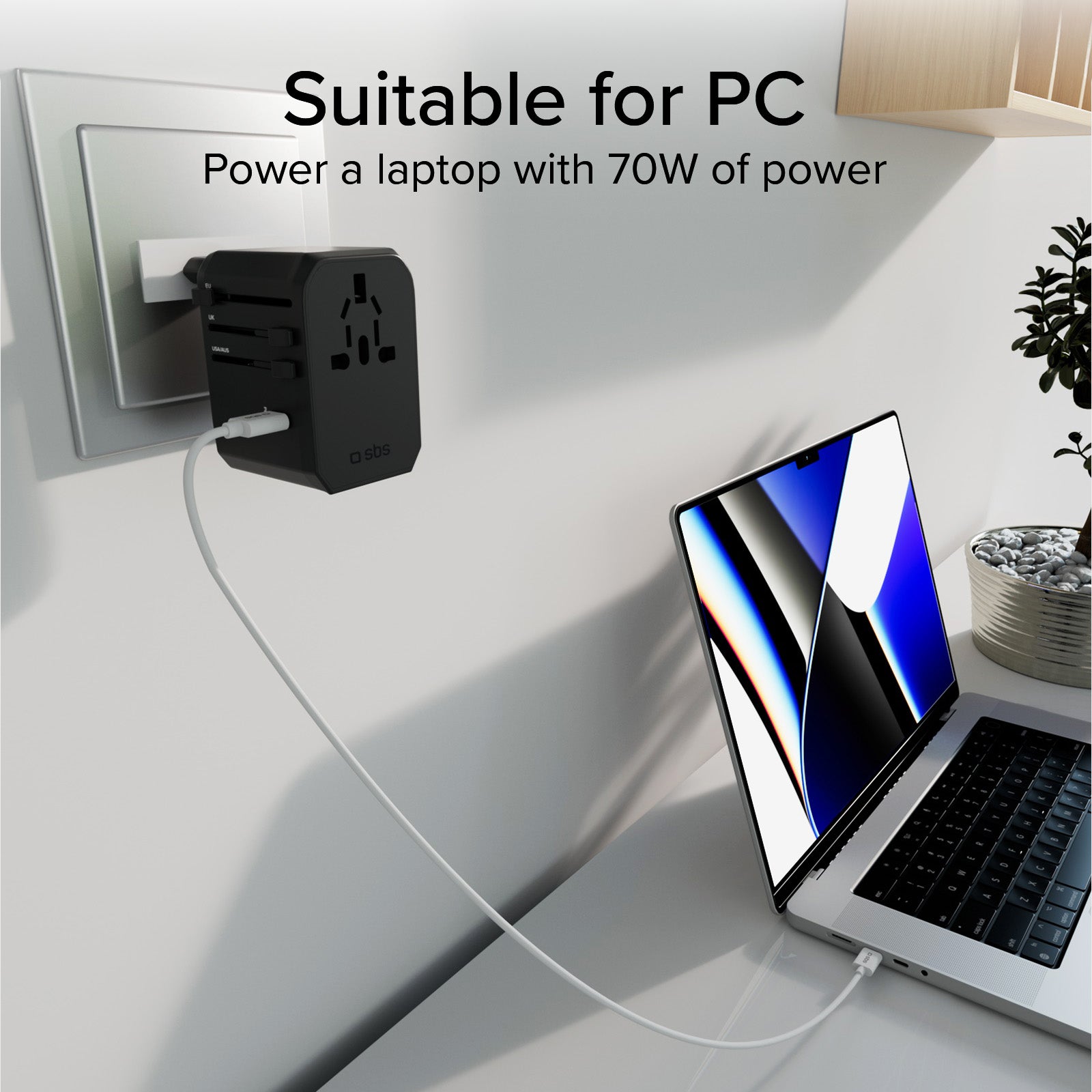 Adaptateur chargeur de voyage universel GaN