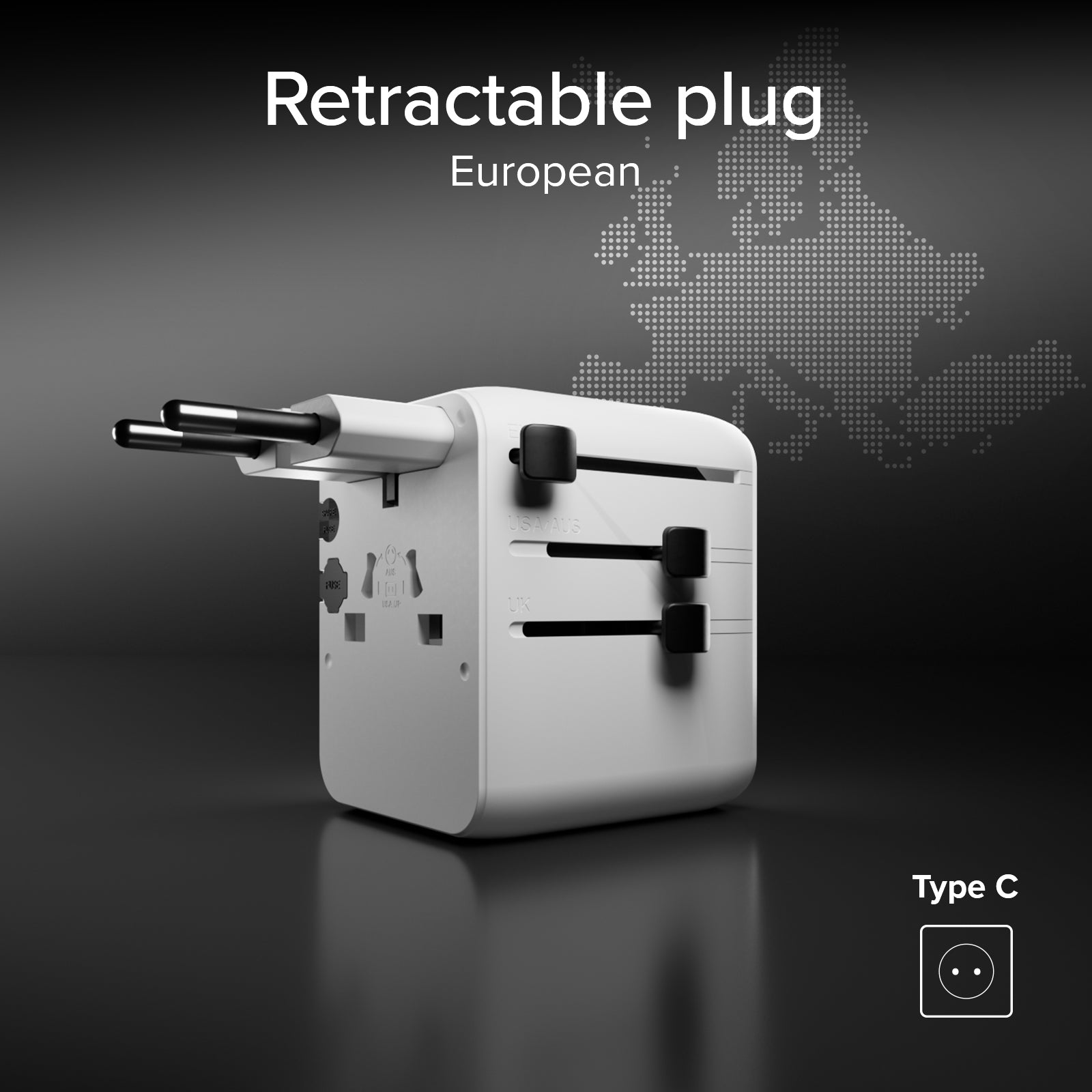Adaptateur universel de voyage Europe, Amérique, Asie, Afrique