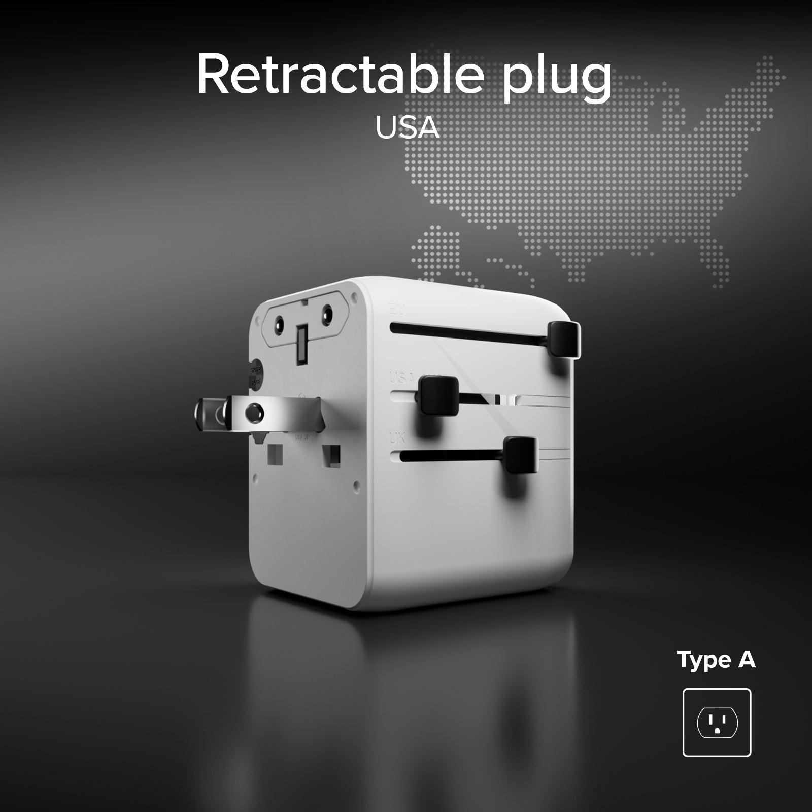 Adaptateur universel de voyage Europe, Amérique, Asie, Afrique