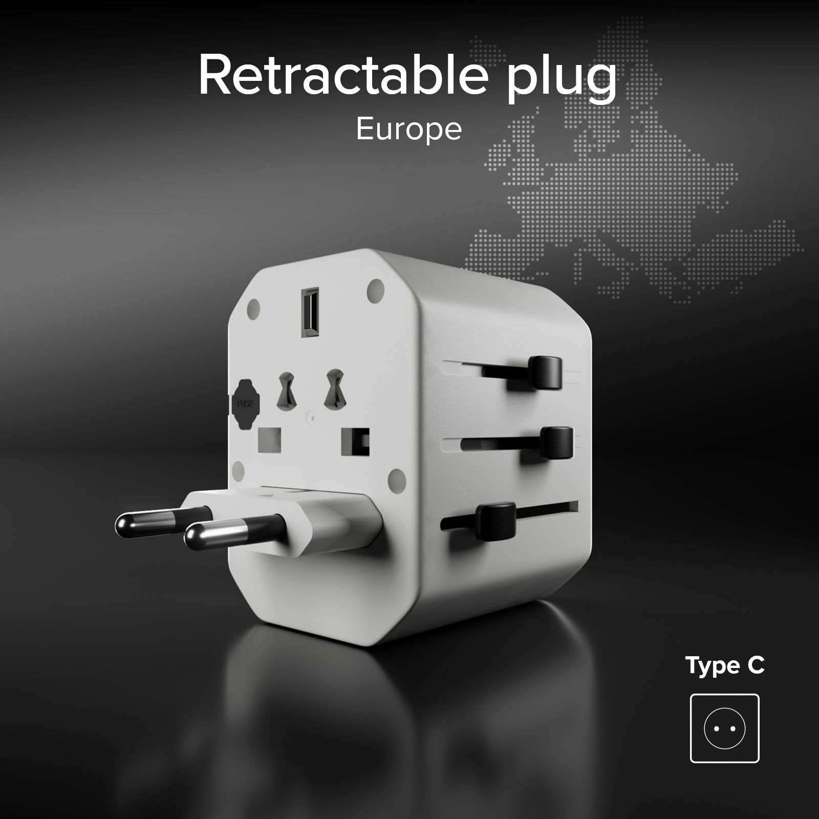 Adaptateur universel de voyage Europe, Amérique, Asie, Afrique