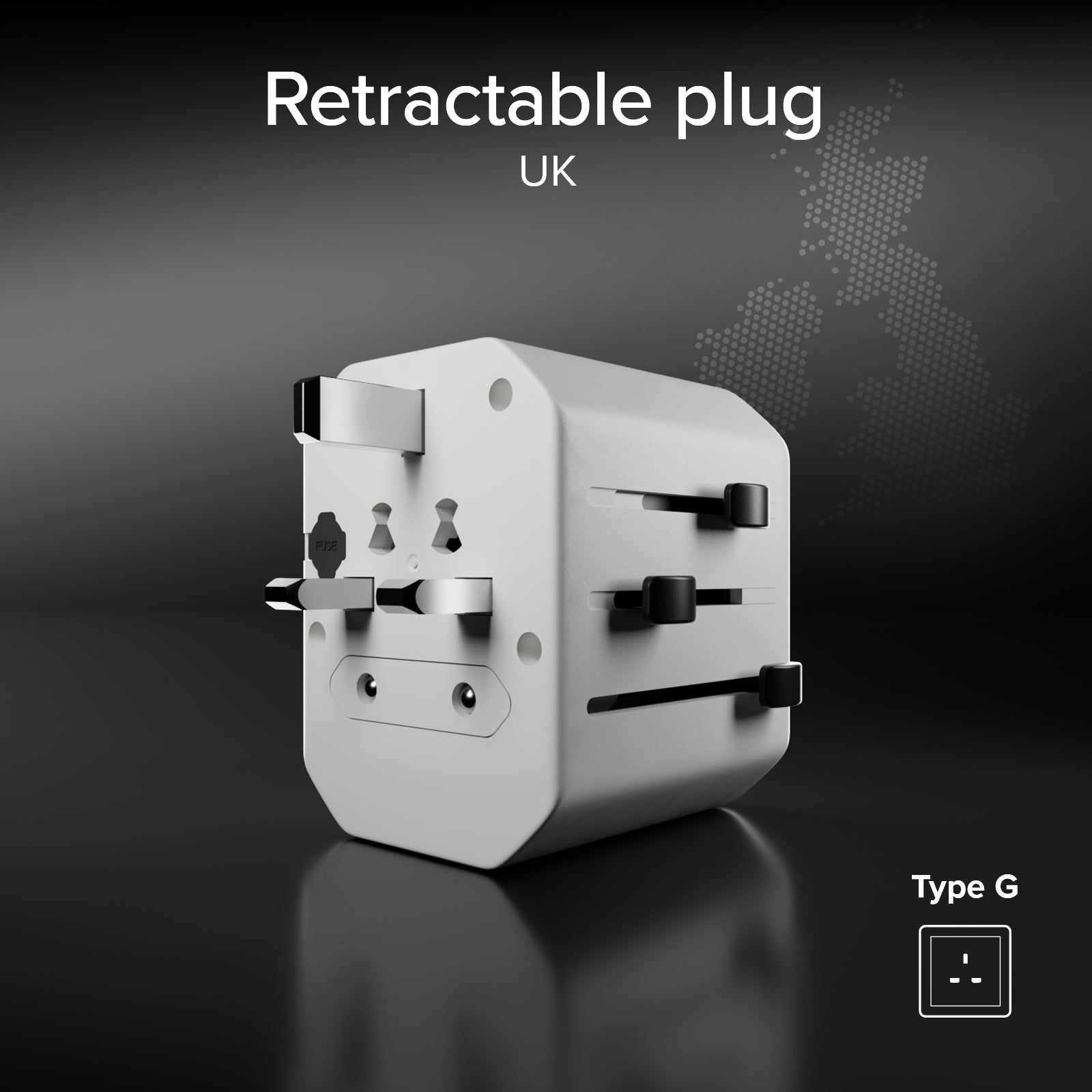 Adaptateur universel de voyage Europe, Amérique, Asie, Afrique