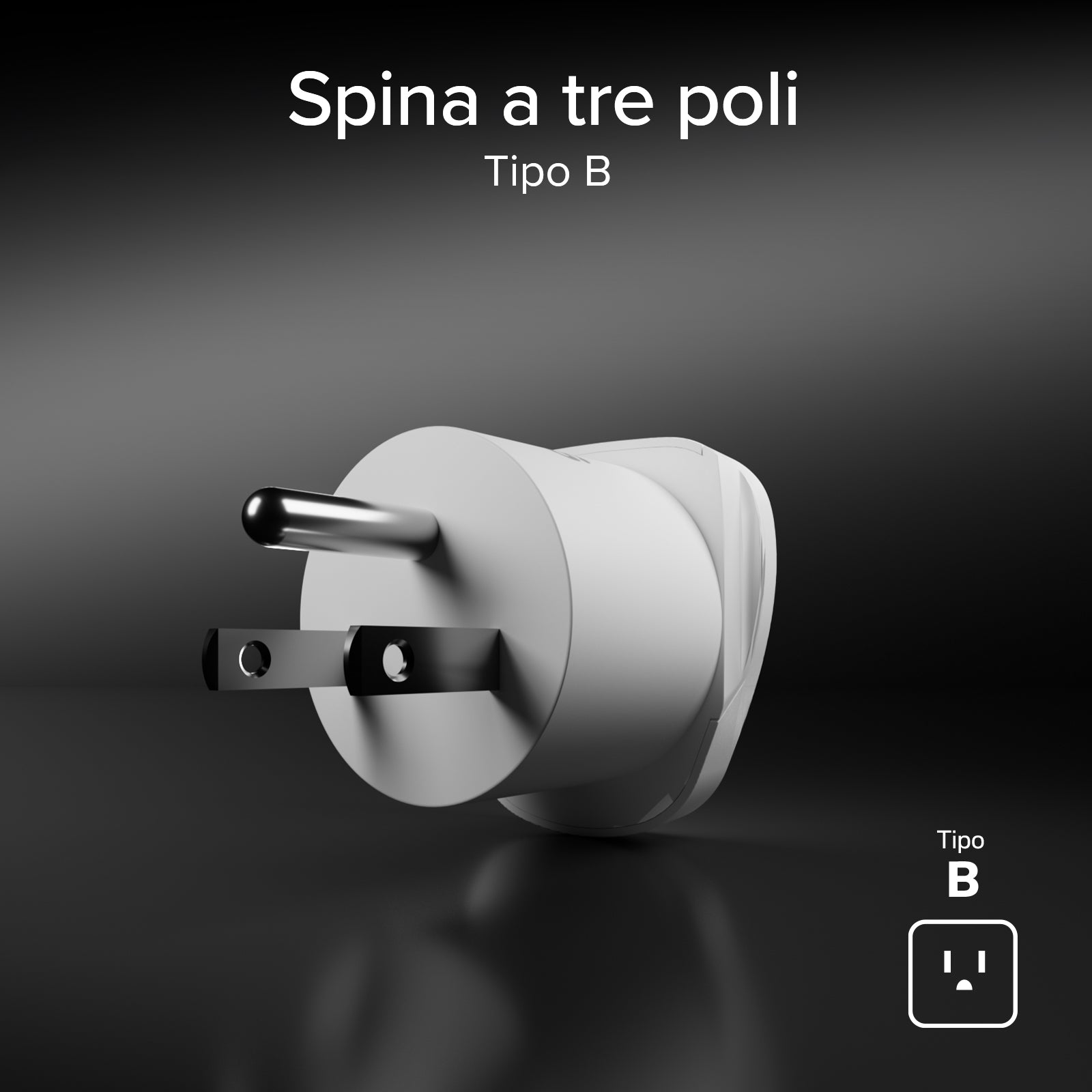 Universal-Reiseadapter Typ B – Amerikanischer Stecker