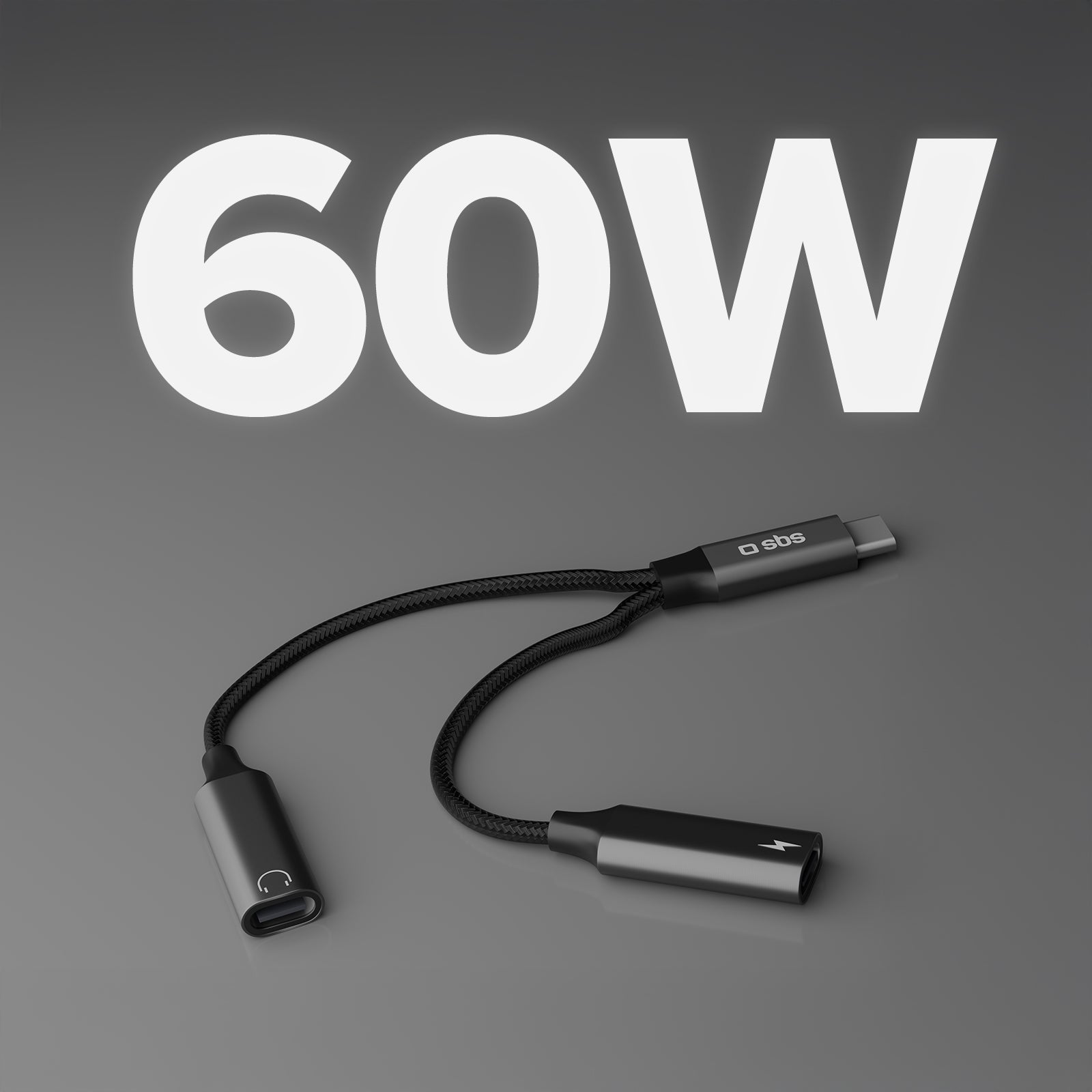 Adattatore USB-C audio e ricarica simultanea