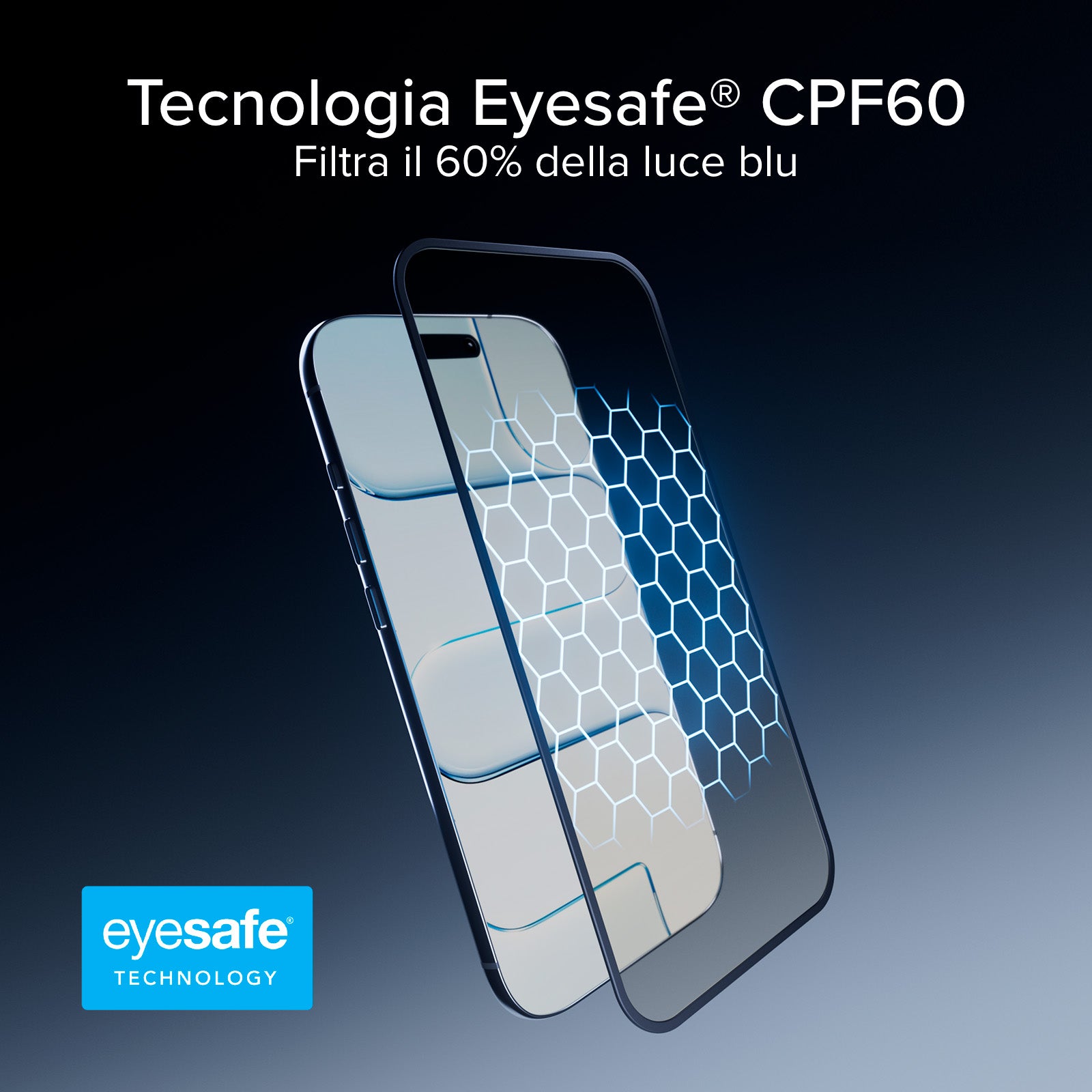 Vidrio protector de pantalla Full Cover anti-luz azul con tecnología Eyesafe® CPF60 para iPhone Air