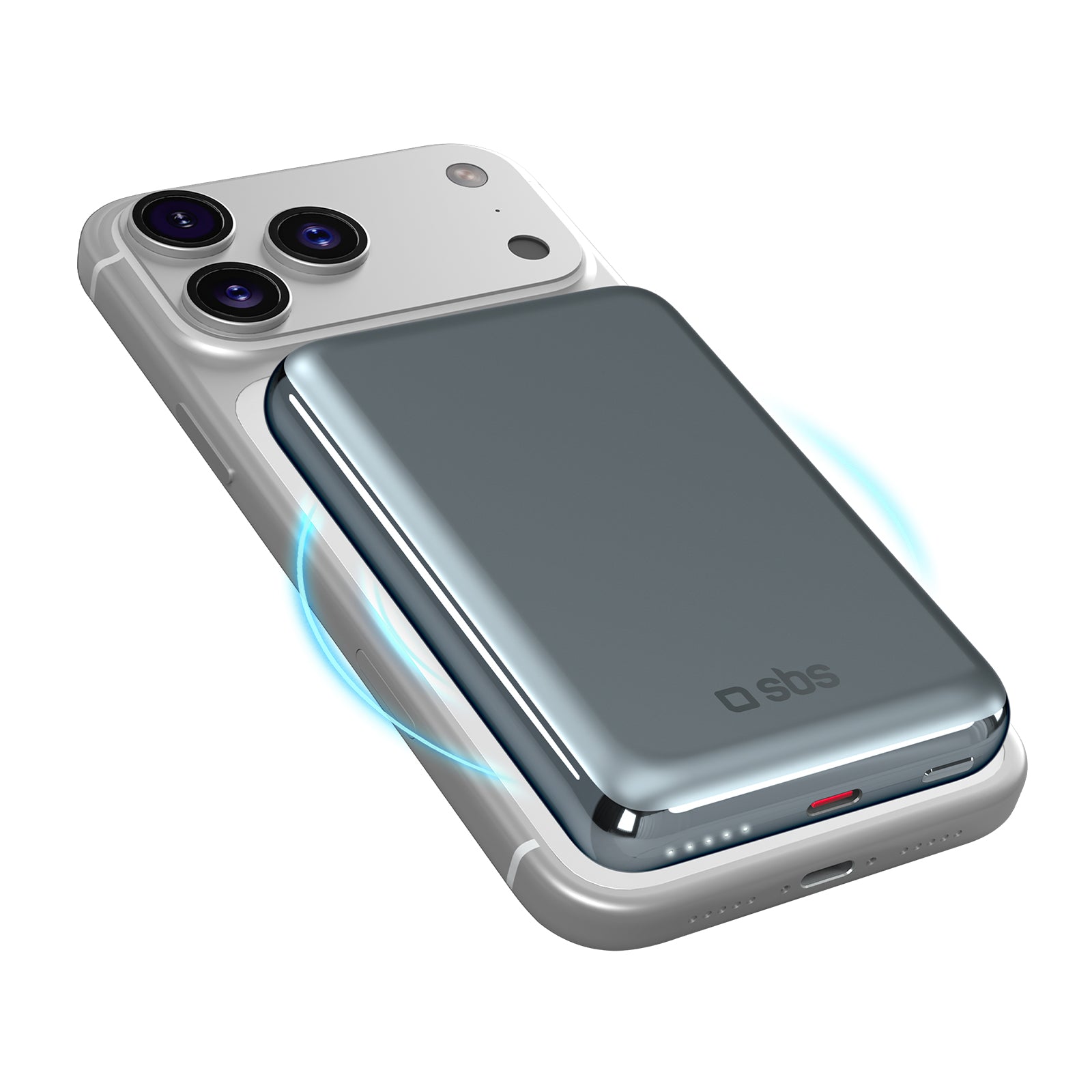 Power bank magnétique 10000 mAh Qi2.2 25W avec PD 3.0 et finition aluminium