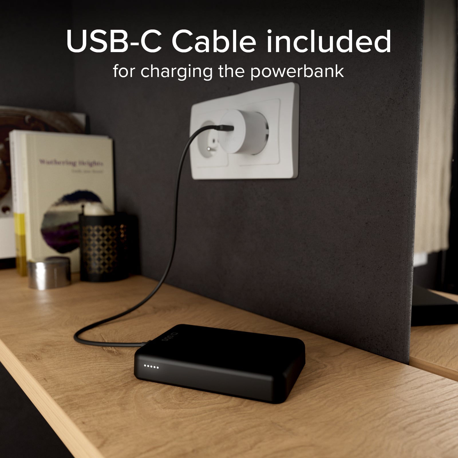 Batería externa inalámbrica Qi2 de 10.000 mAh con USB-C