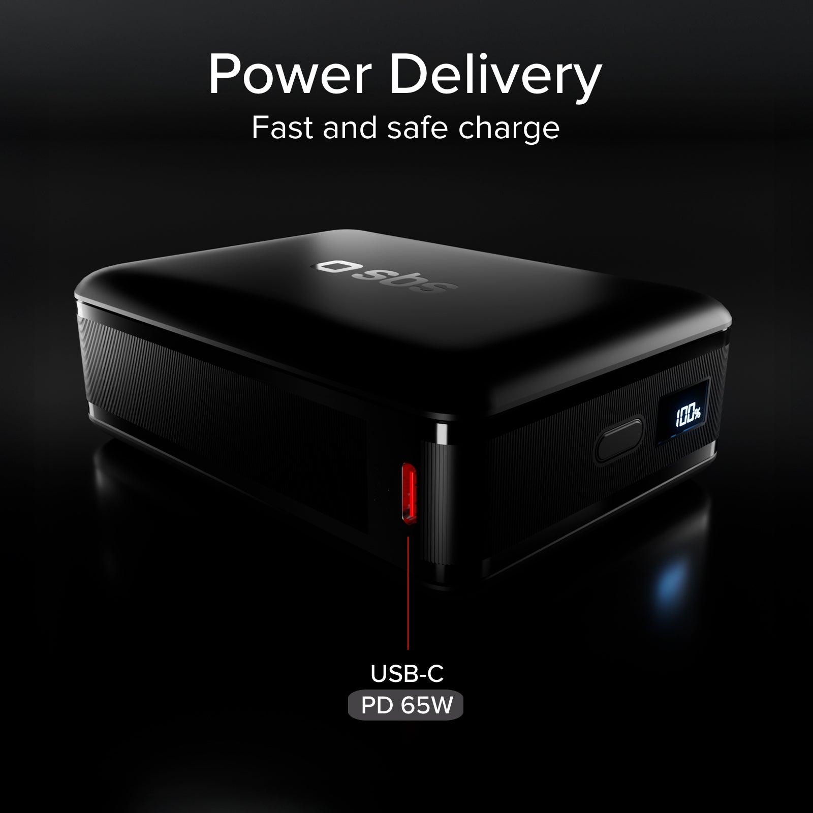 20,000mah Power Bank with LCD display and 65W laptop charging