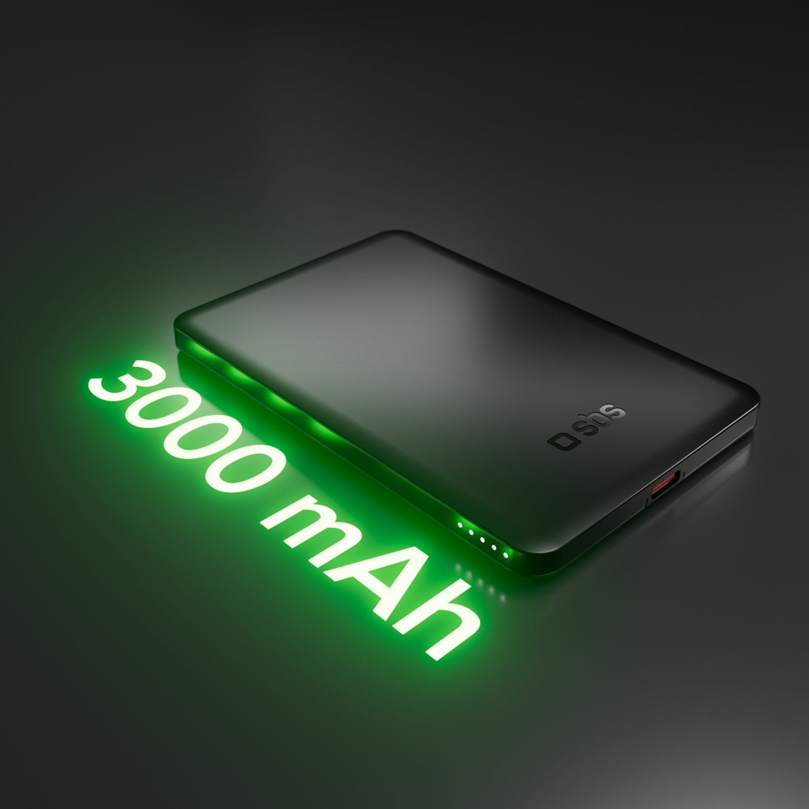 Power bank magnético slim de 3000 mAh con carga inalámbrica de 5W compatible con MagSafe