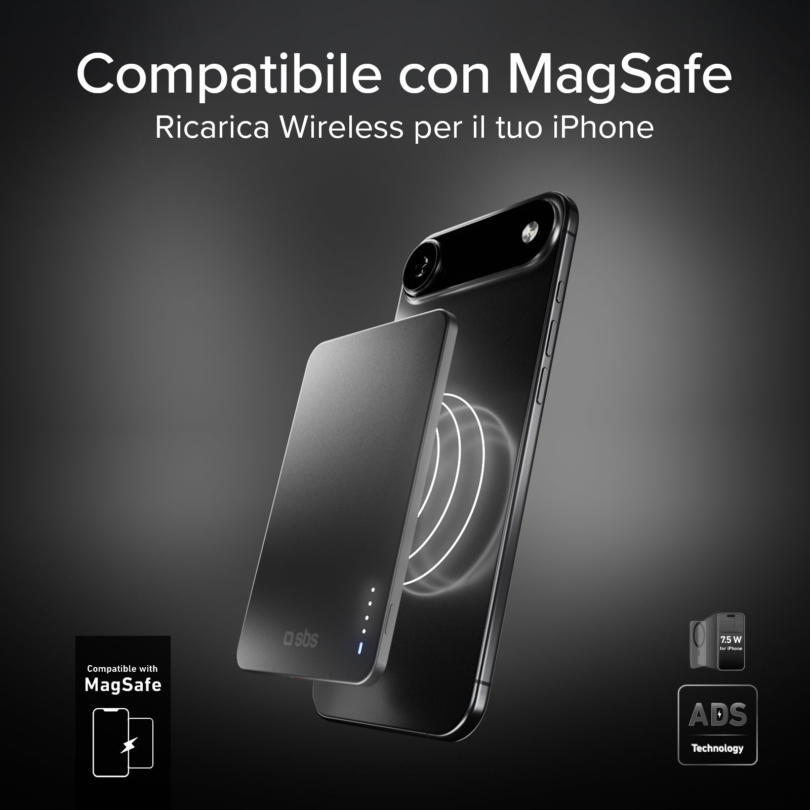 PowerBank magnetico extra-slim 3000mAh