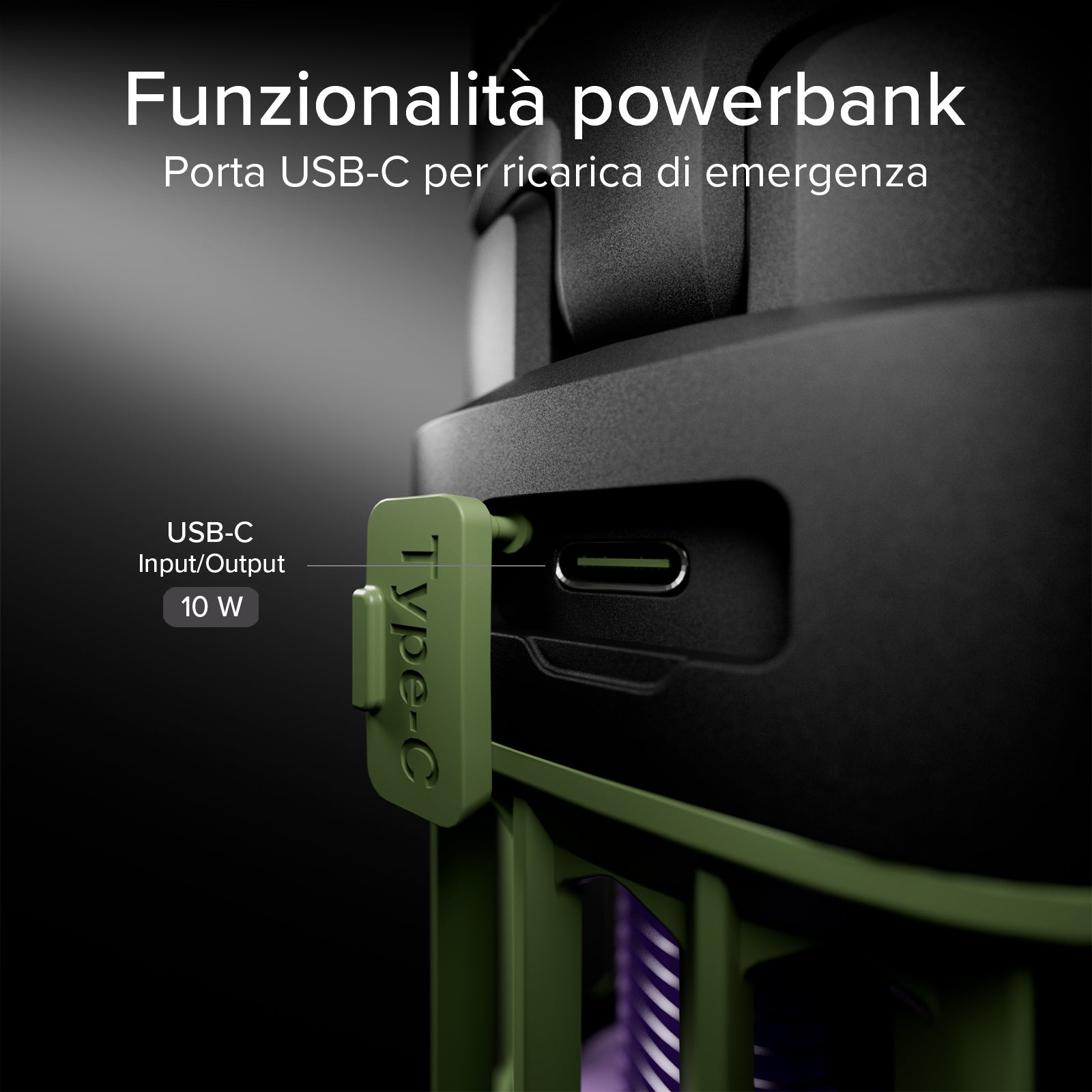 Linterna de exterior con batería externa de 3000 mAh y luz antimosquitos