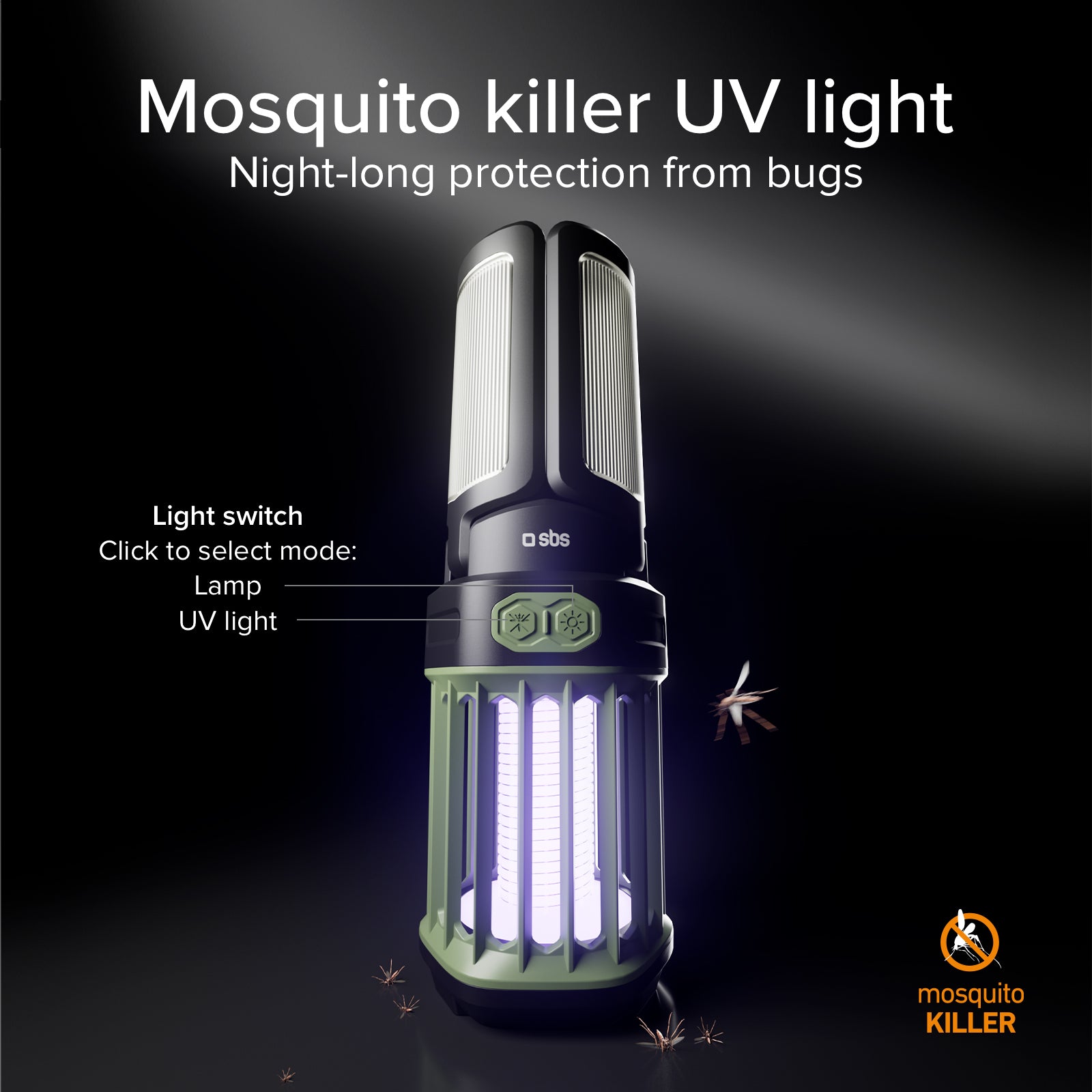 Outdoor lantern with 3000 mAh Power Bank and mosquito-repellent light