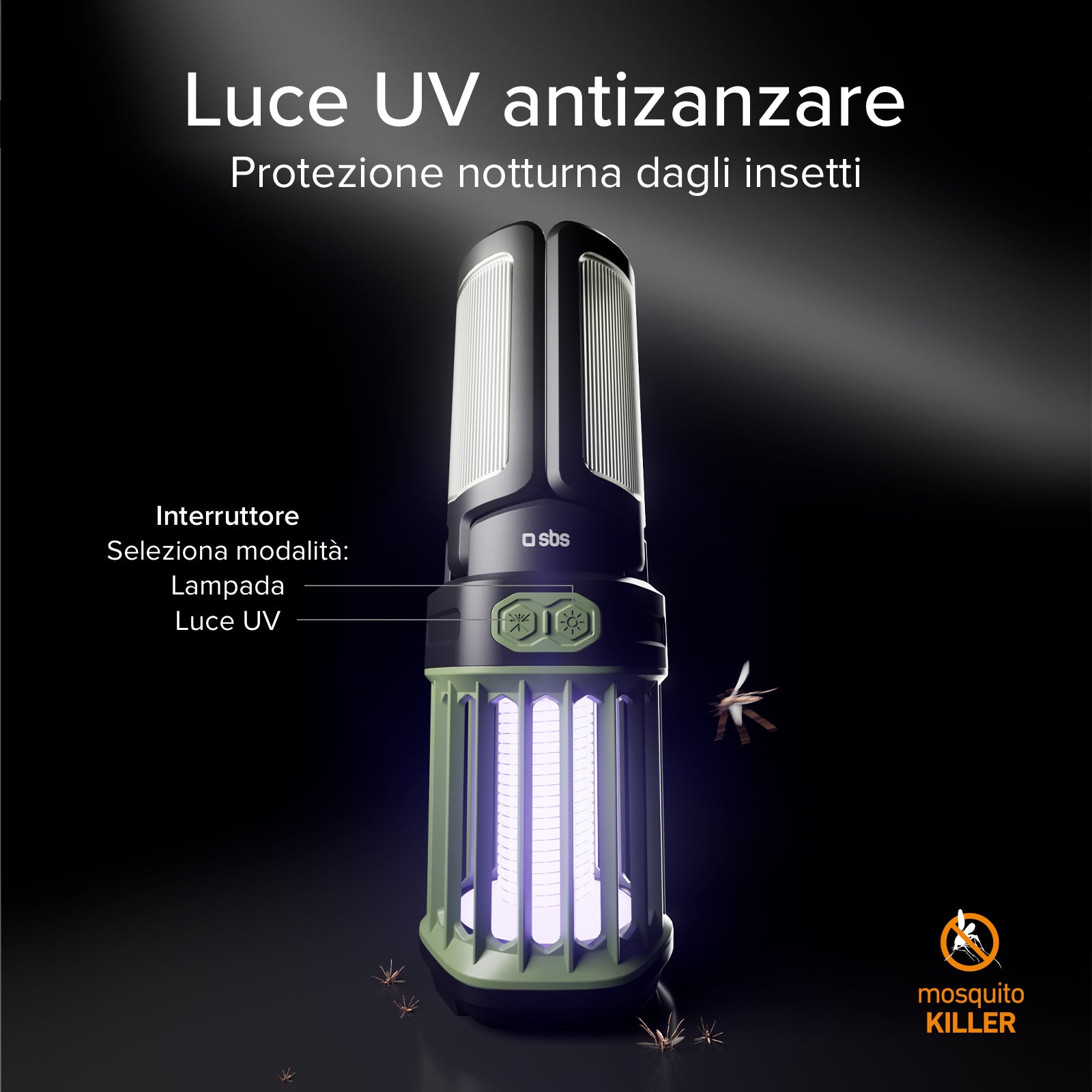 Outdoor lantern with 3000 mAh Power Bank and mosquito-repellent light