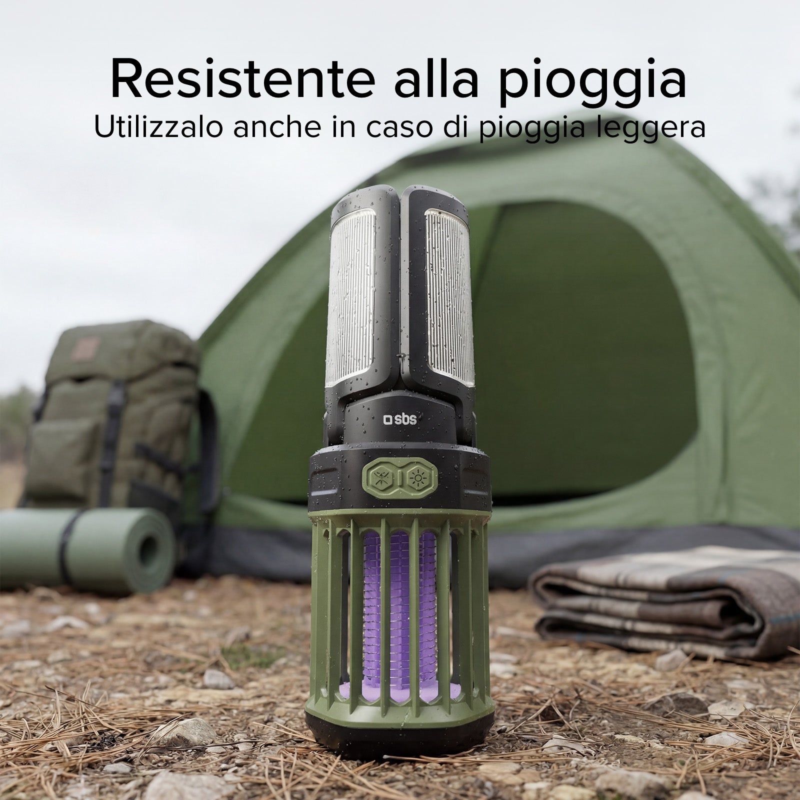 Outdoor lantern with 3000 mAh Power Bank and mosquito-repellent light