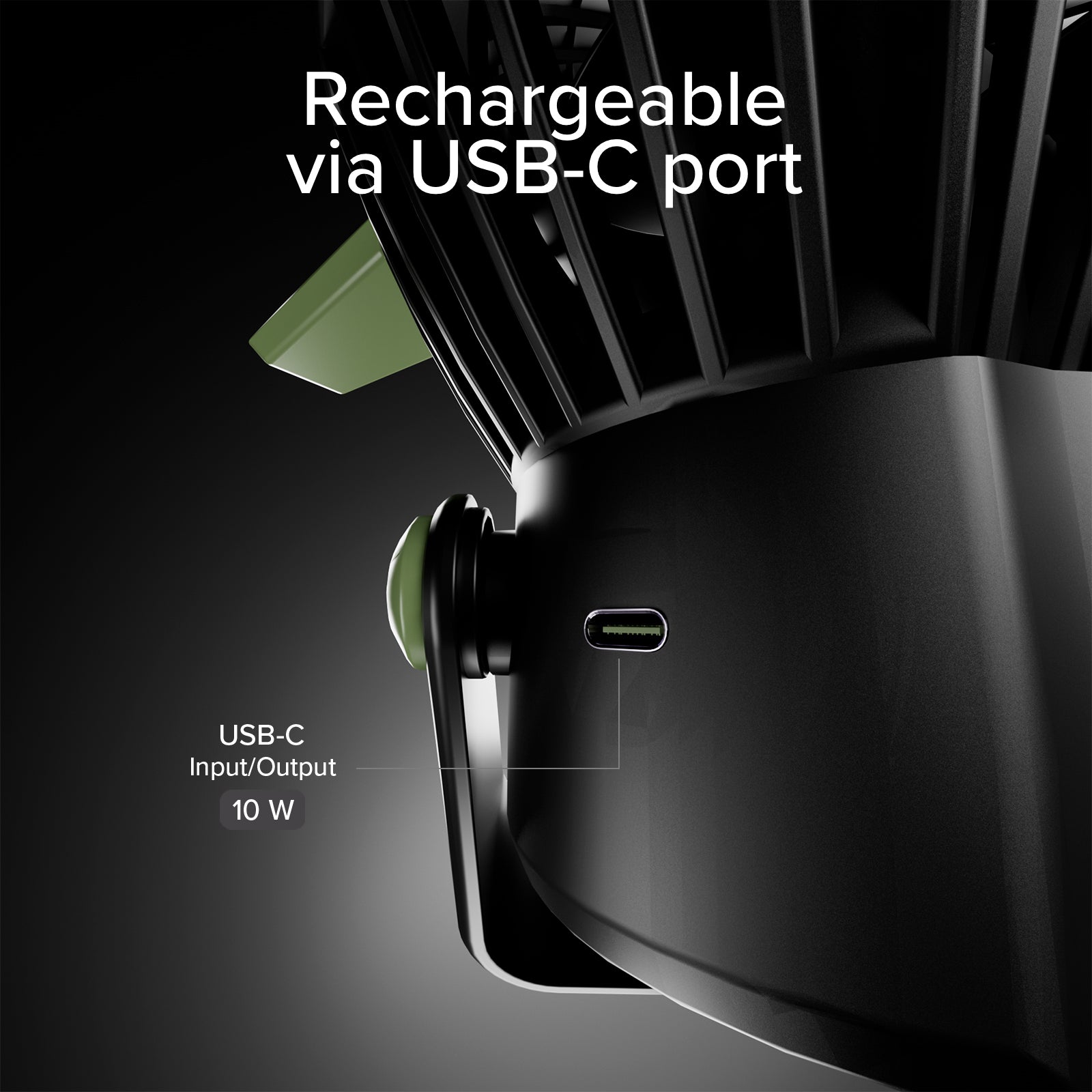 Fan with 4000 mAh Power Bank, adjustable light and solar charging