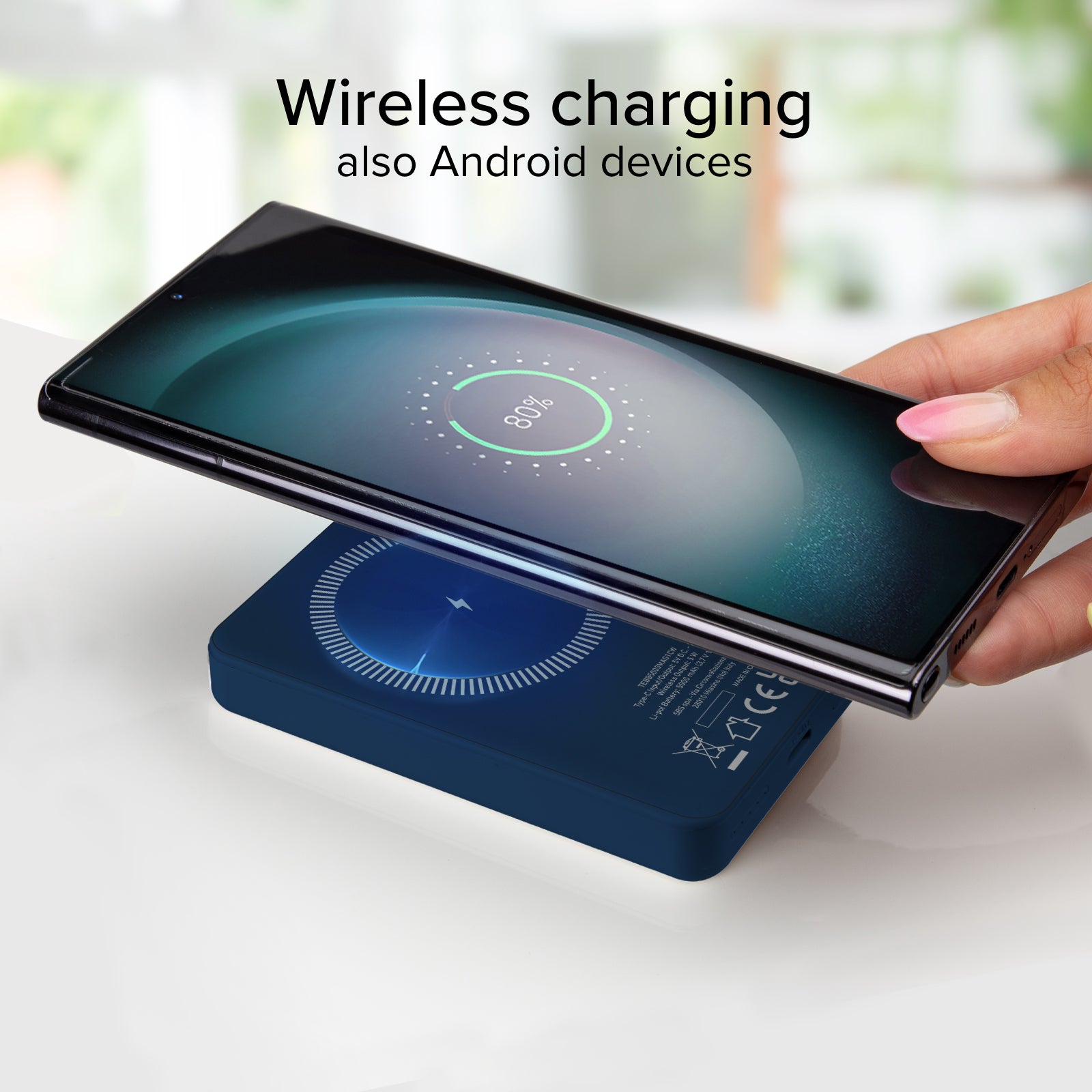 Power bank mag 5.000 mAh Wireless compatibile con iPhone con ricarica MagSafe