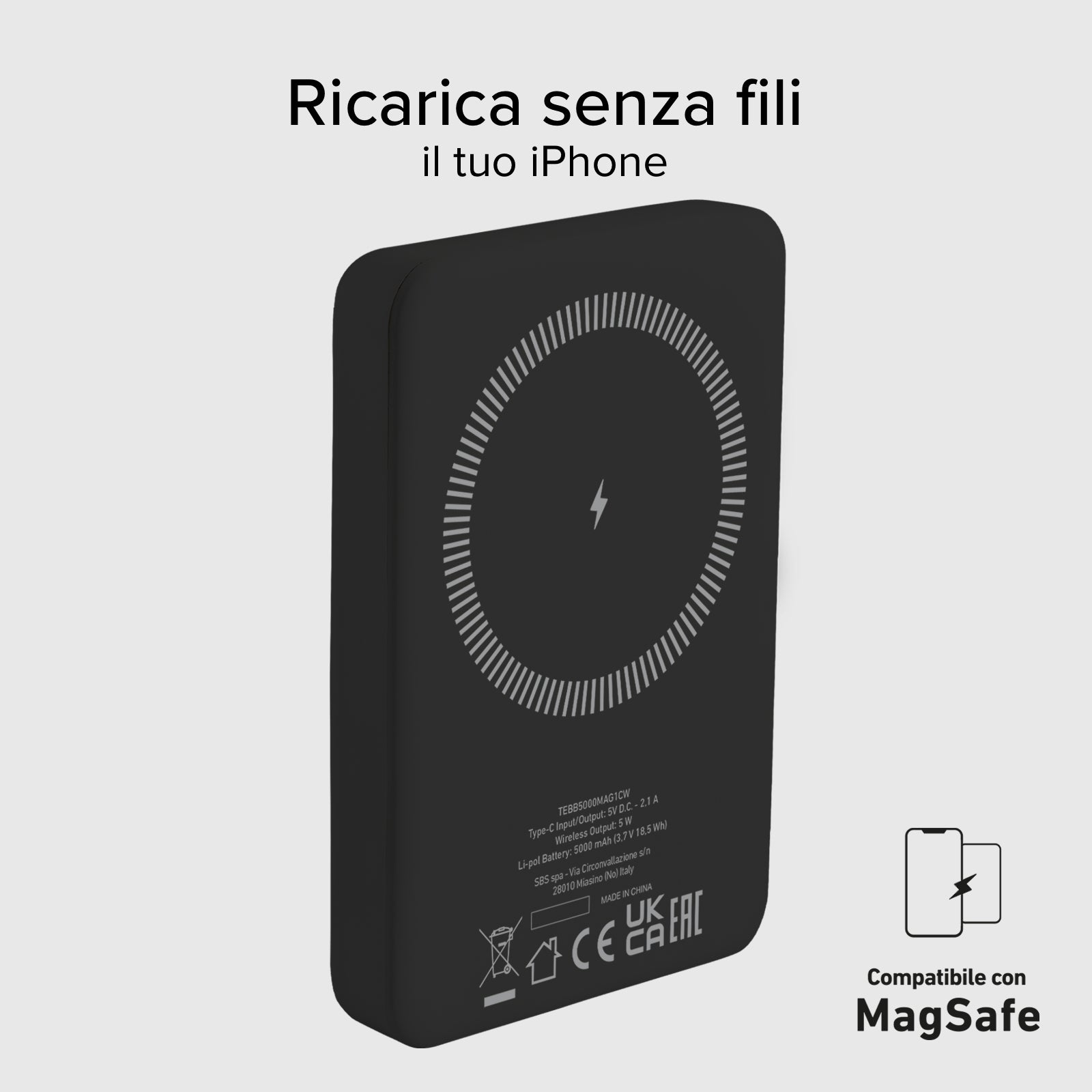Wireless Power Bank MAG 5000 | Caricabatterie portatili | Ricarica e Wireless Power Bank MAG 5000 | Caricabatterie portatili | Ricarica e