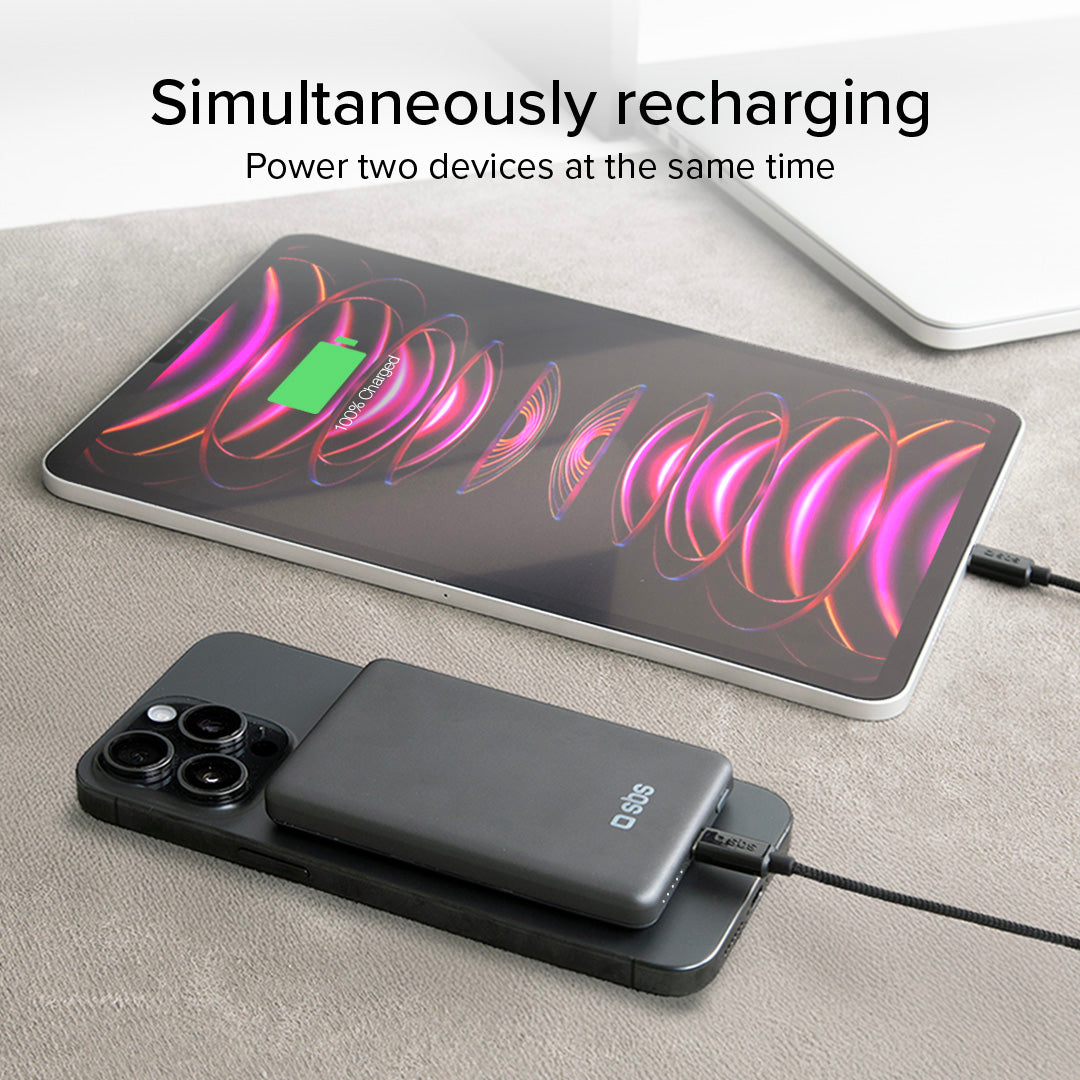 5000 mAh power bank compatible with MagSafe