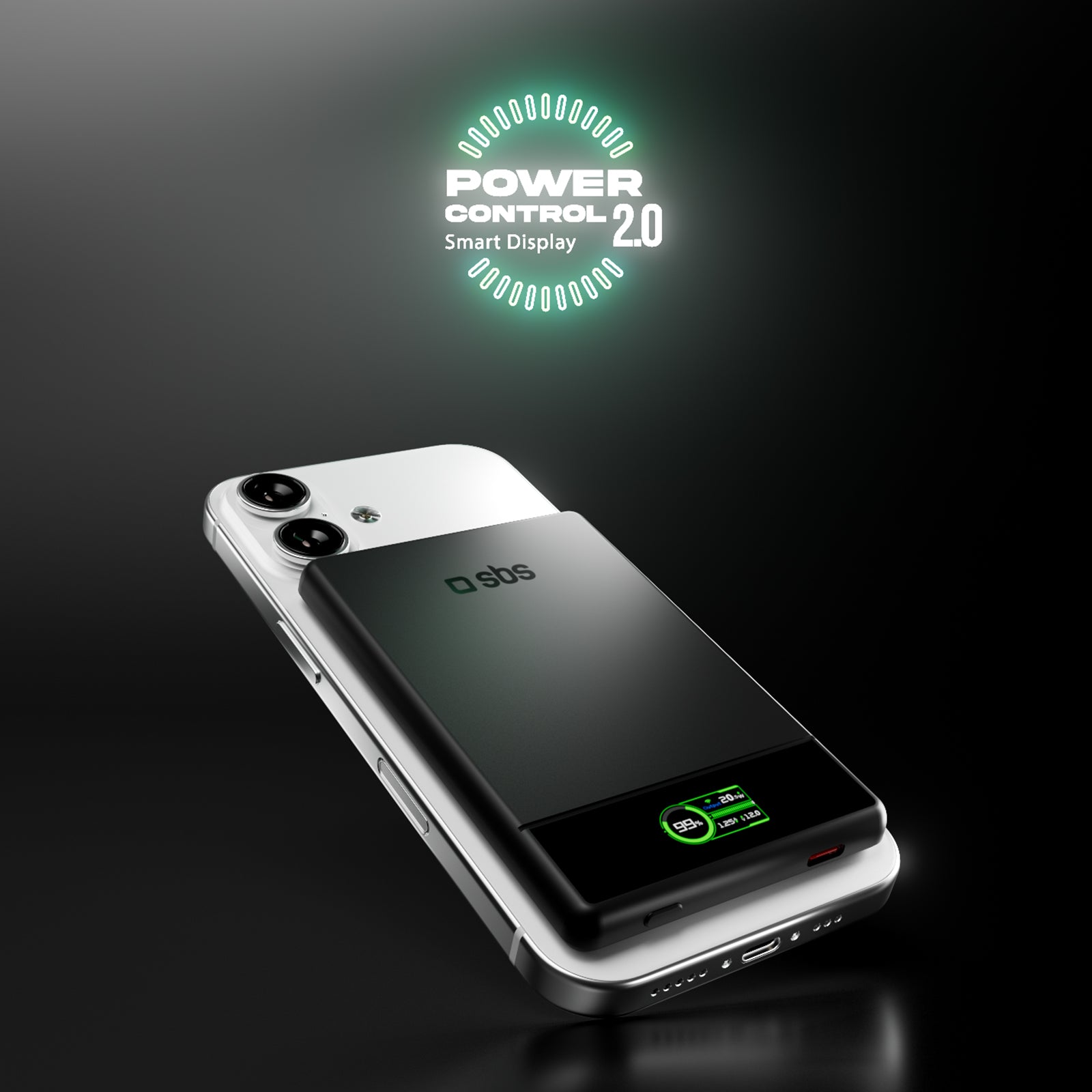 Power bank magnétique 5000 mAh avec écran intégré, recharge sans fil magnétique jusqu’à 15W et port USB-C 20W