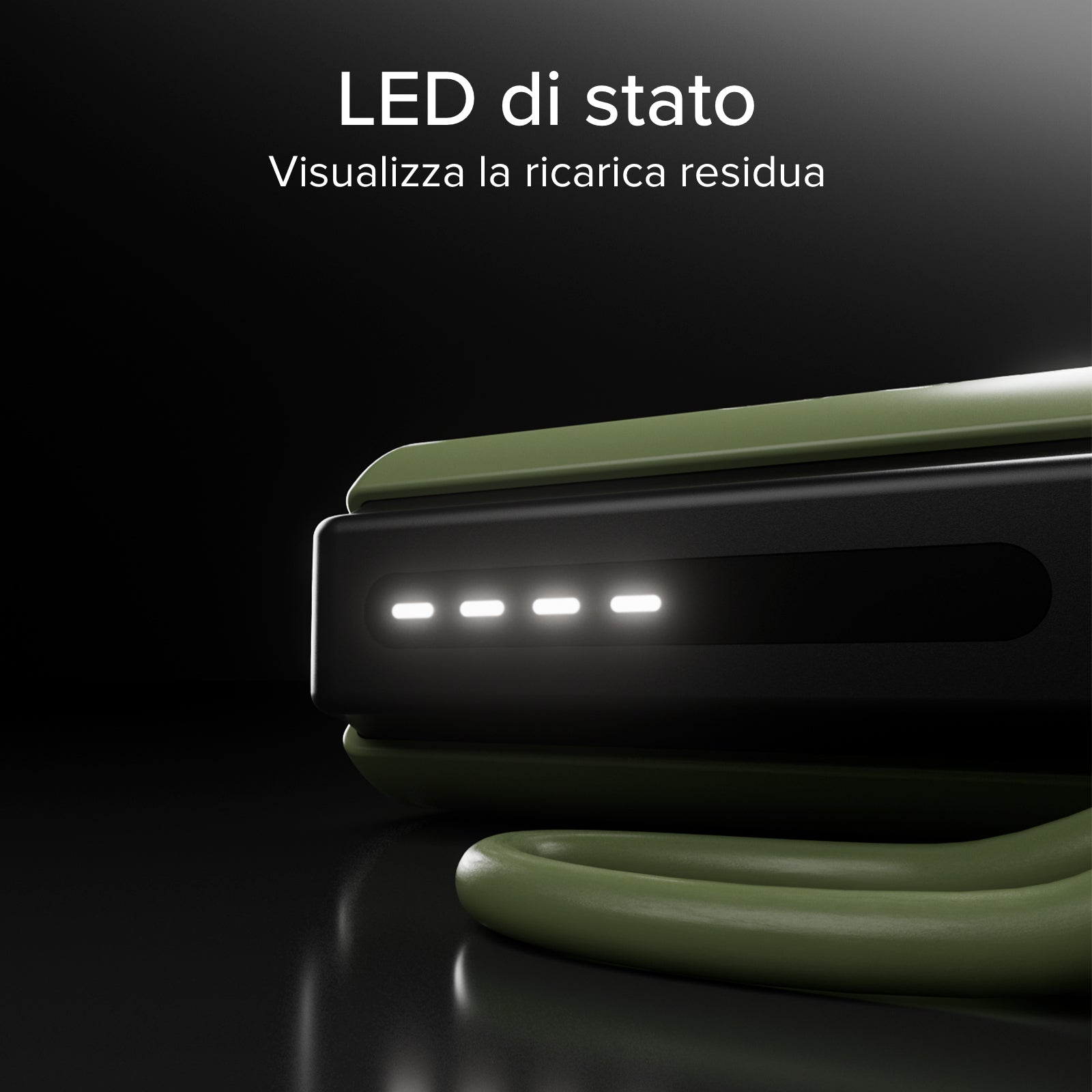 Compact 5000 mAh Power Bank with LED torch, 10 W USB-C port, USB-C cable included, ideal for camping and outdoor use